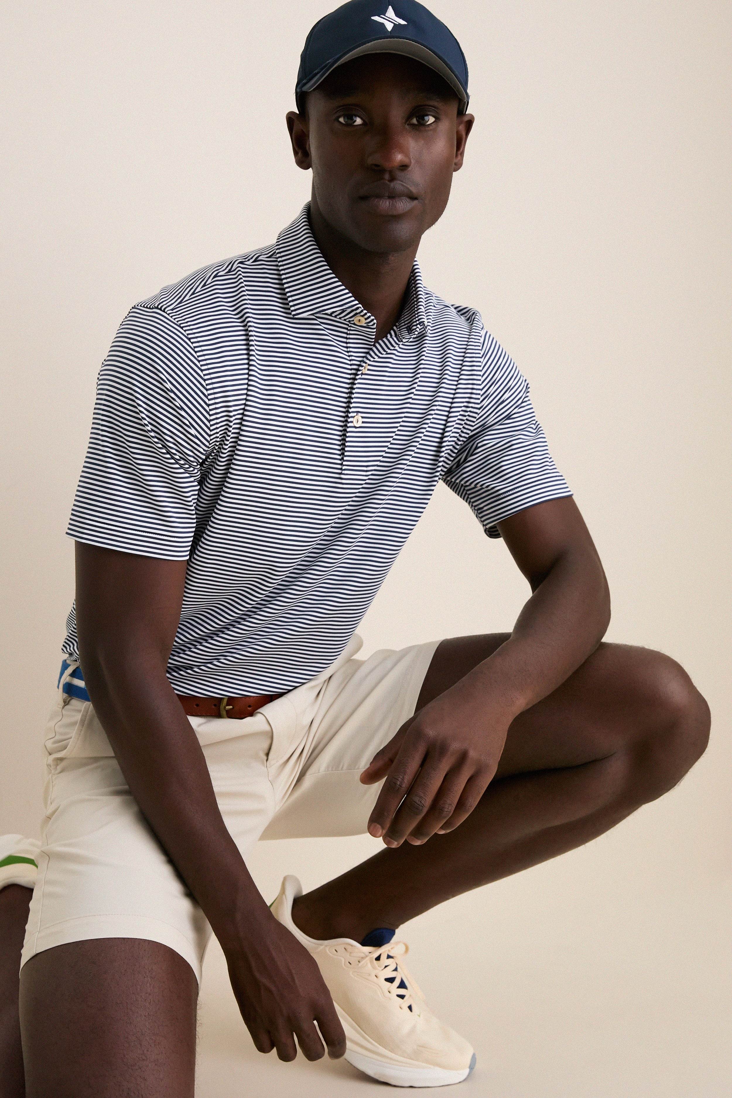 Navy Hales Performance Jersey Polo - Image 2