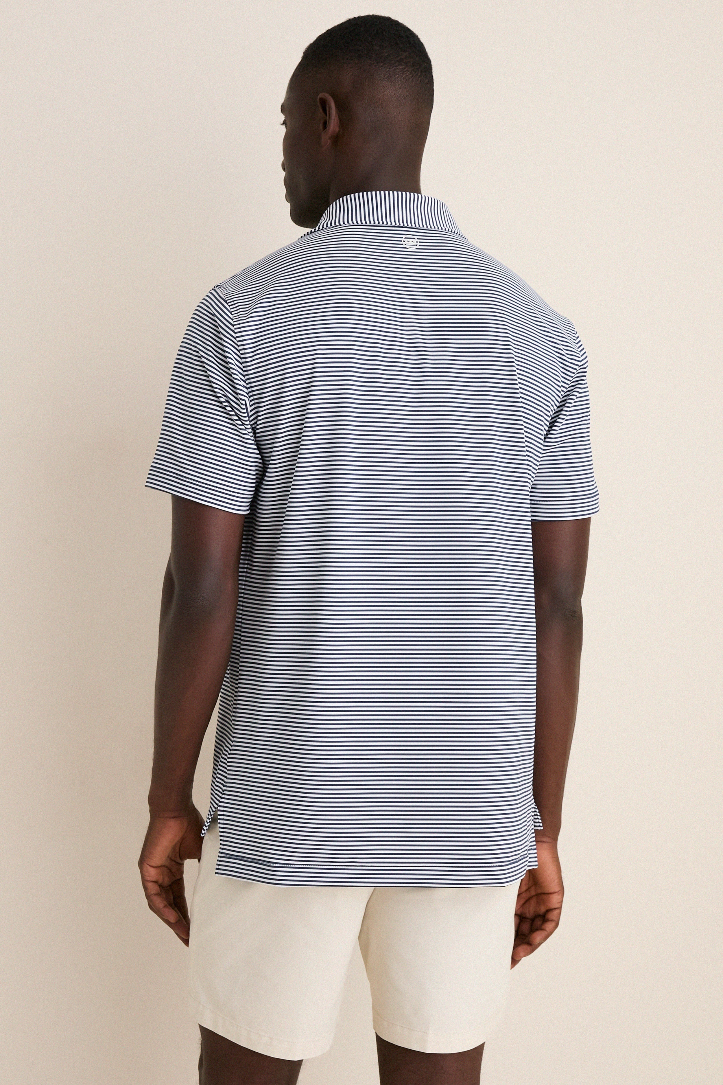 Navy Hales Performance Jersey Polo - Image 4