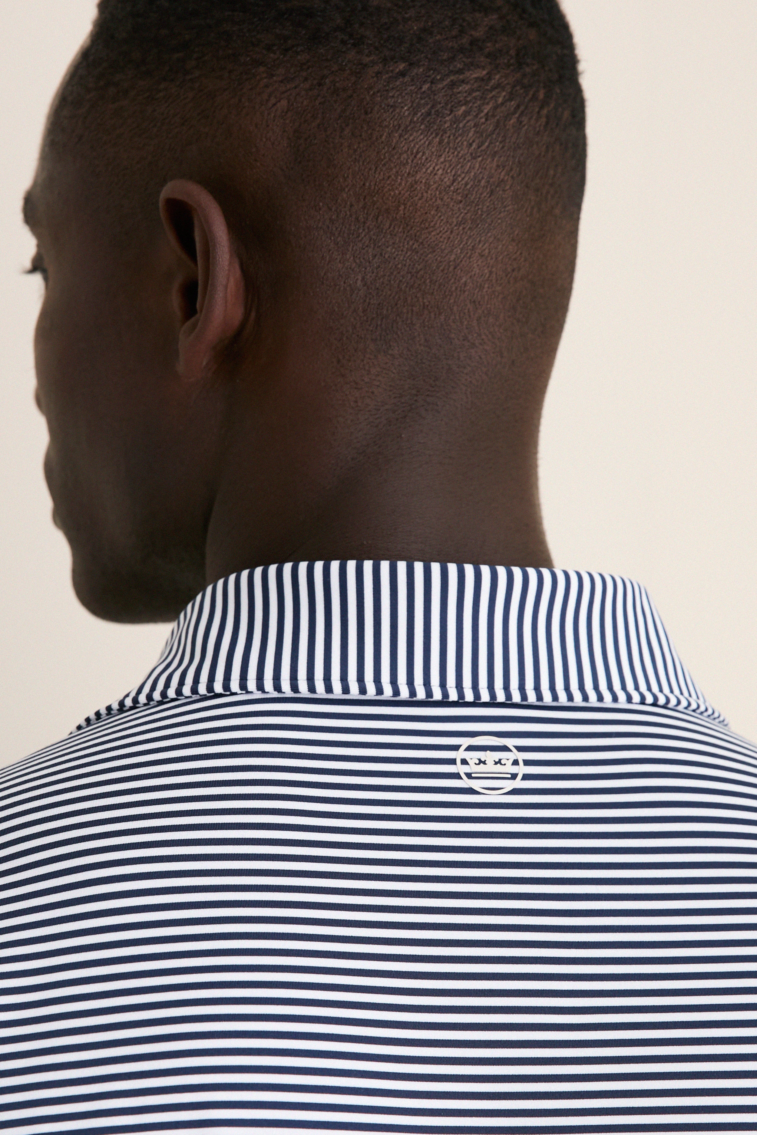 Navy Hales Performance Jersey Polo - Image 5