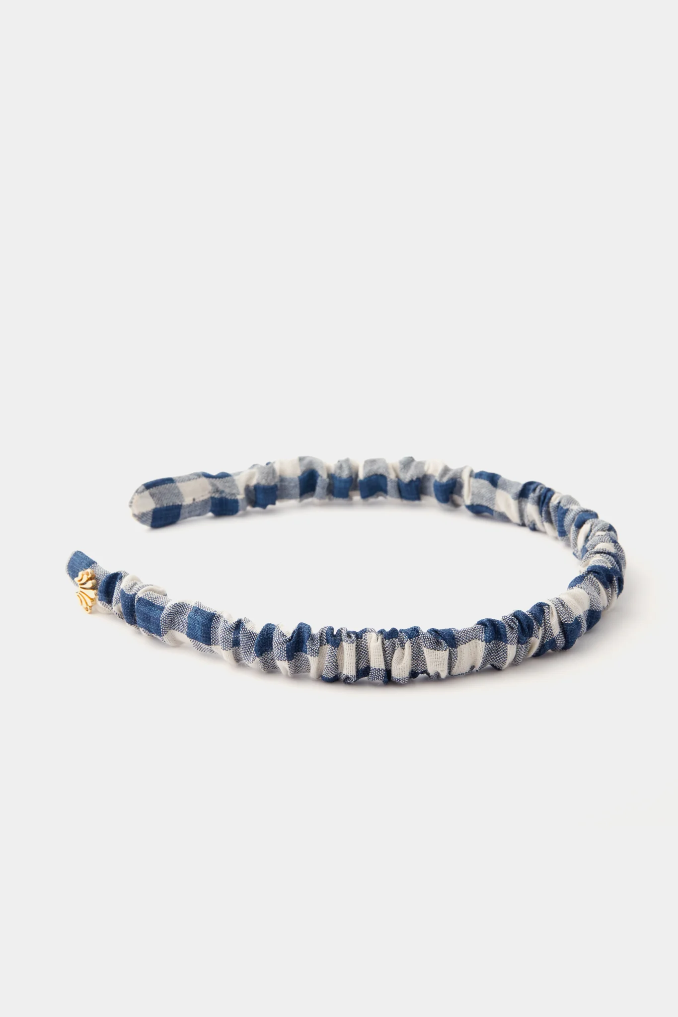 Navy Jessie Gingham Headband - Image 4