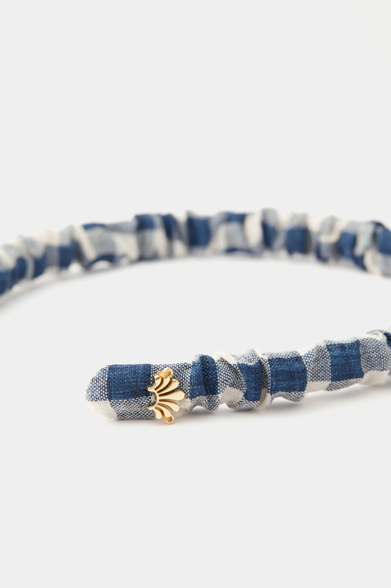 Navy Jessie Gingham Headband - Image 5