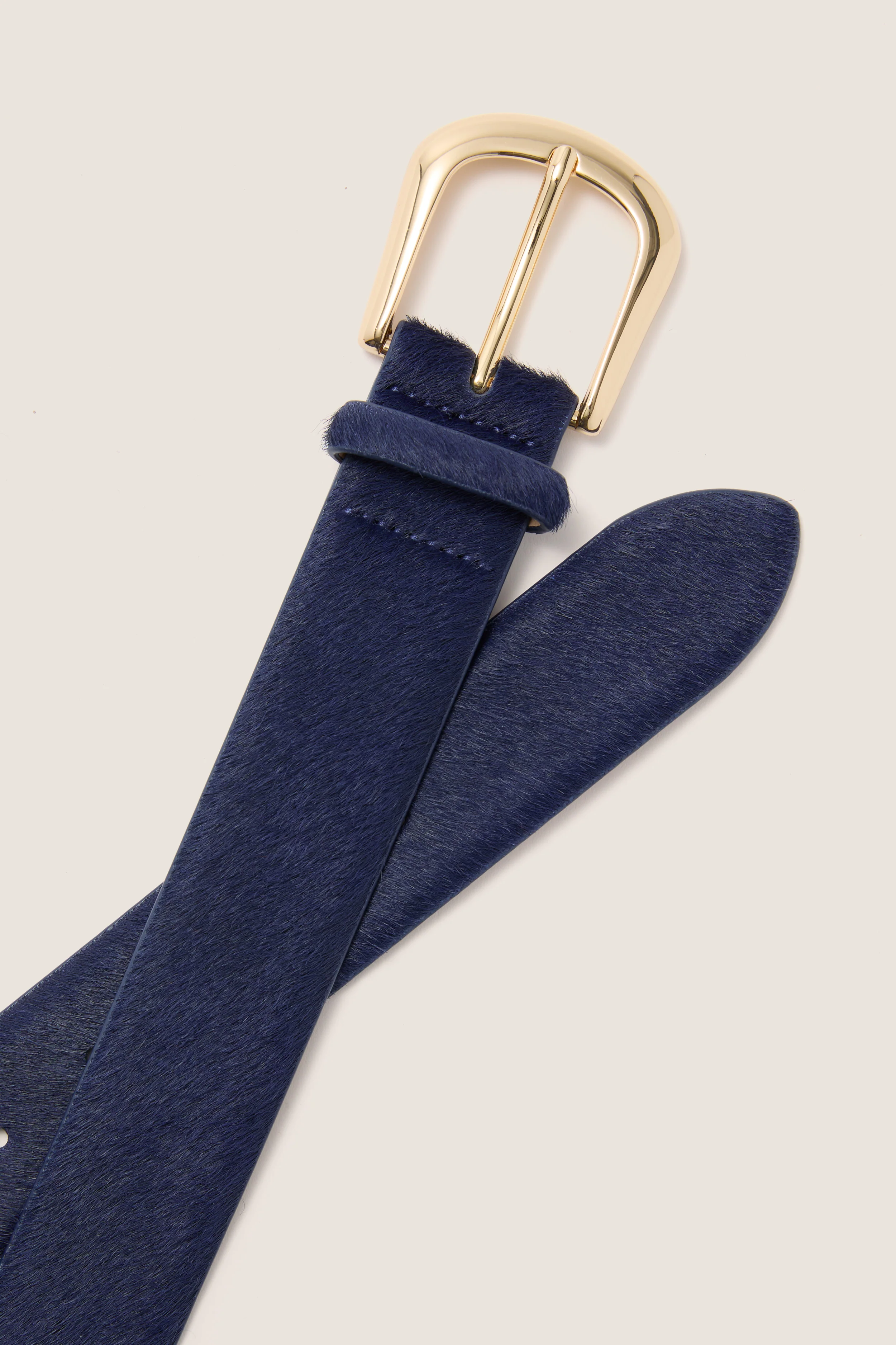 Navy Kennedy Calf-Hair Belt - Image 4