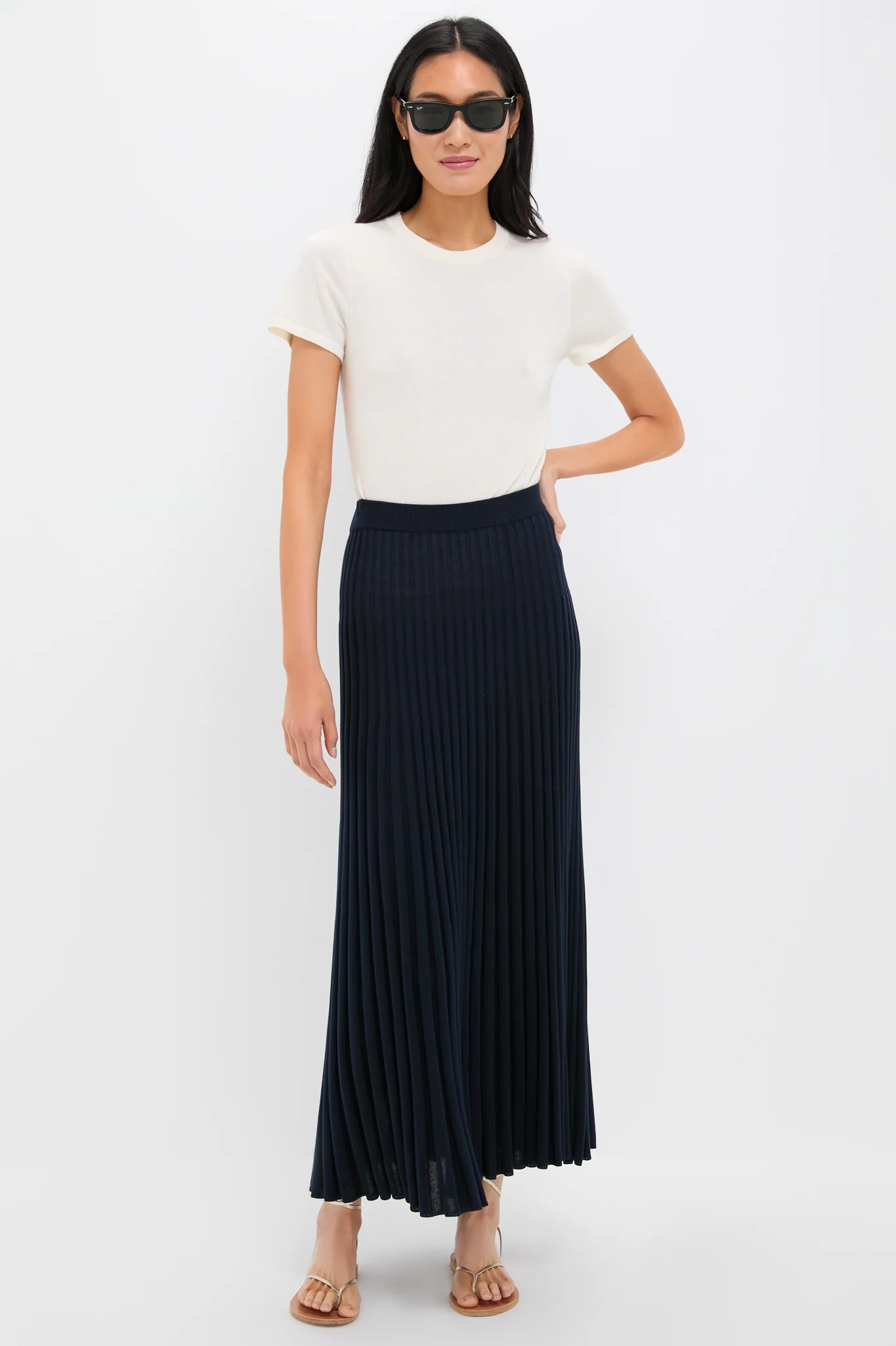 Navy Knit Kenley Skirt - Image 6
