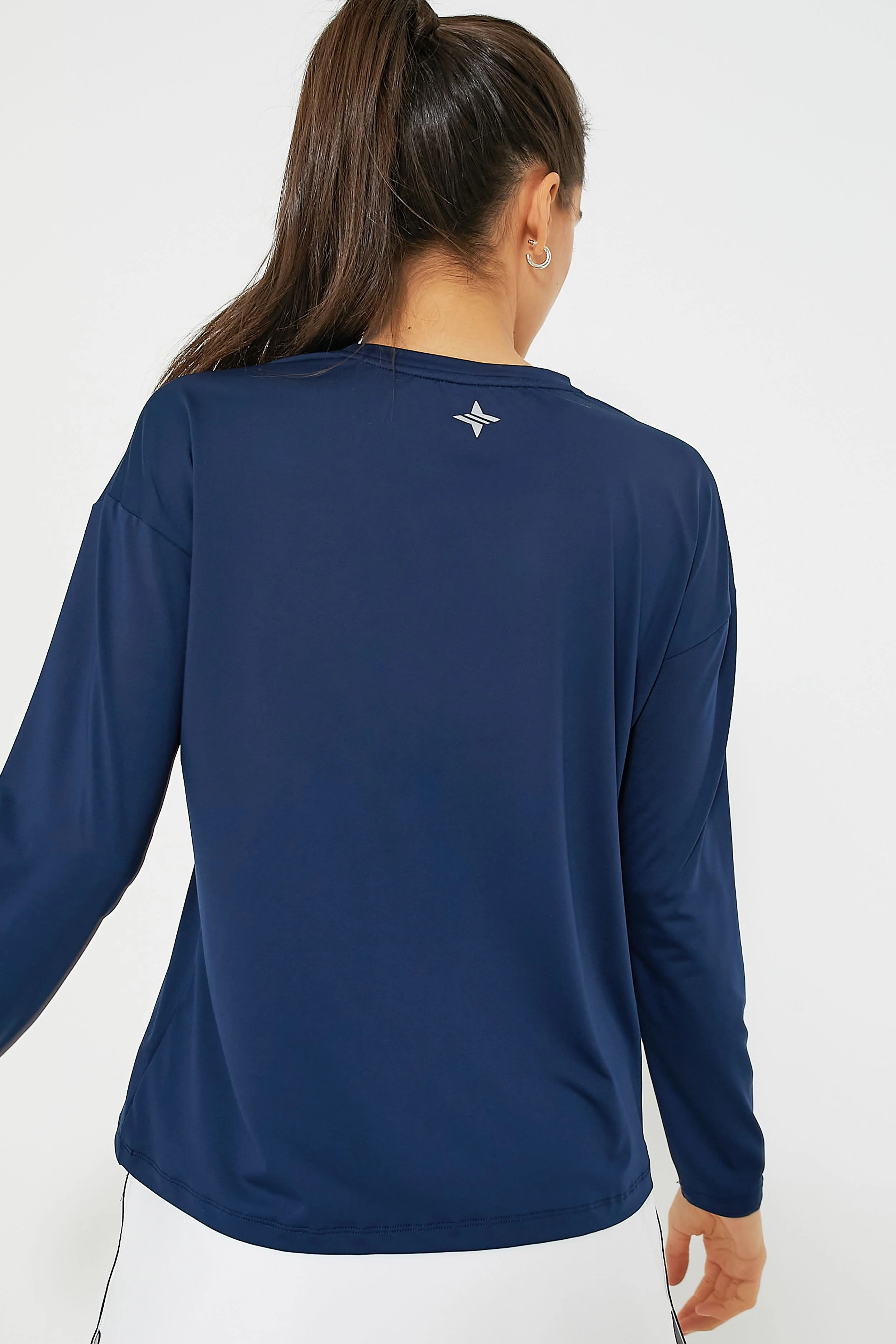 Navy Long Sleeve Performance Jersey Ryan Boyfriend Tee - Image 5