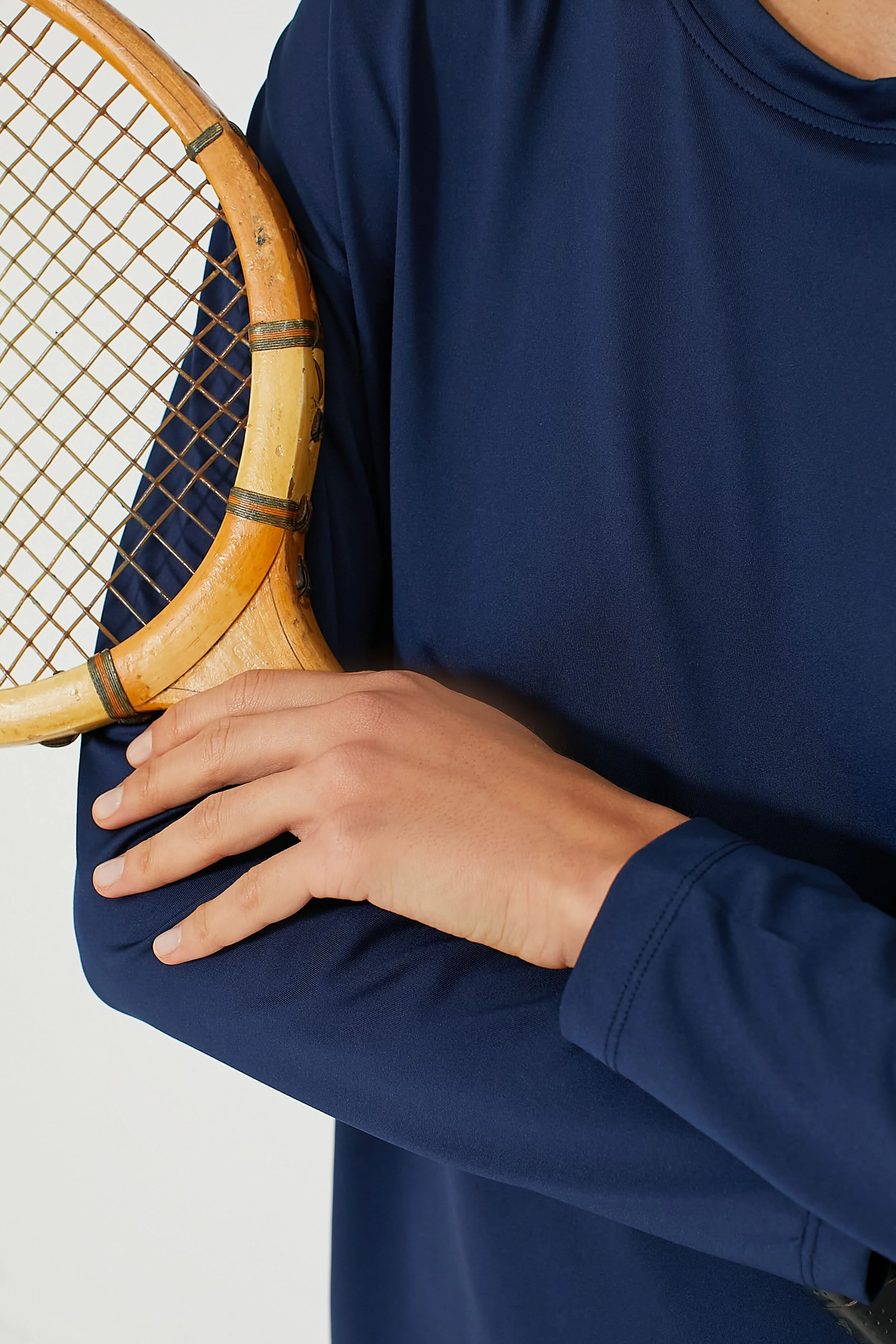 Navy Long Sleeve Performance Jersey Ryan Boyfriend Tee - Image 6
