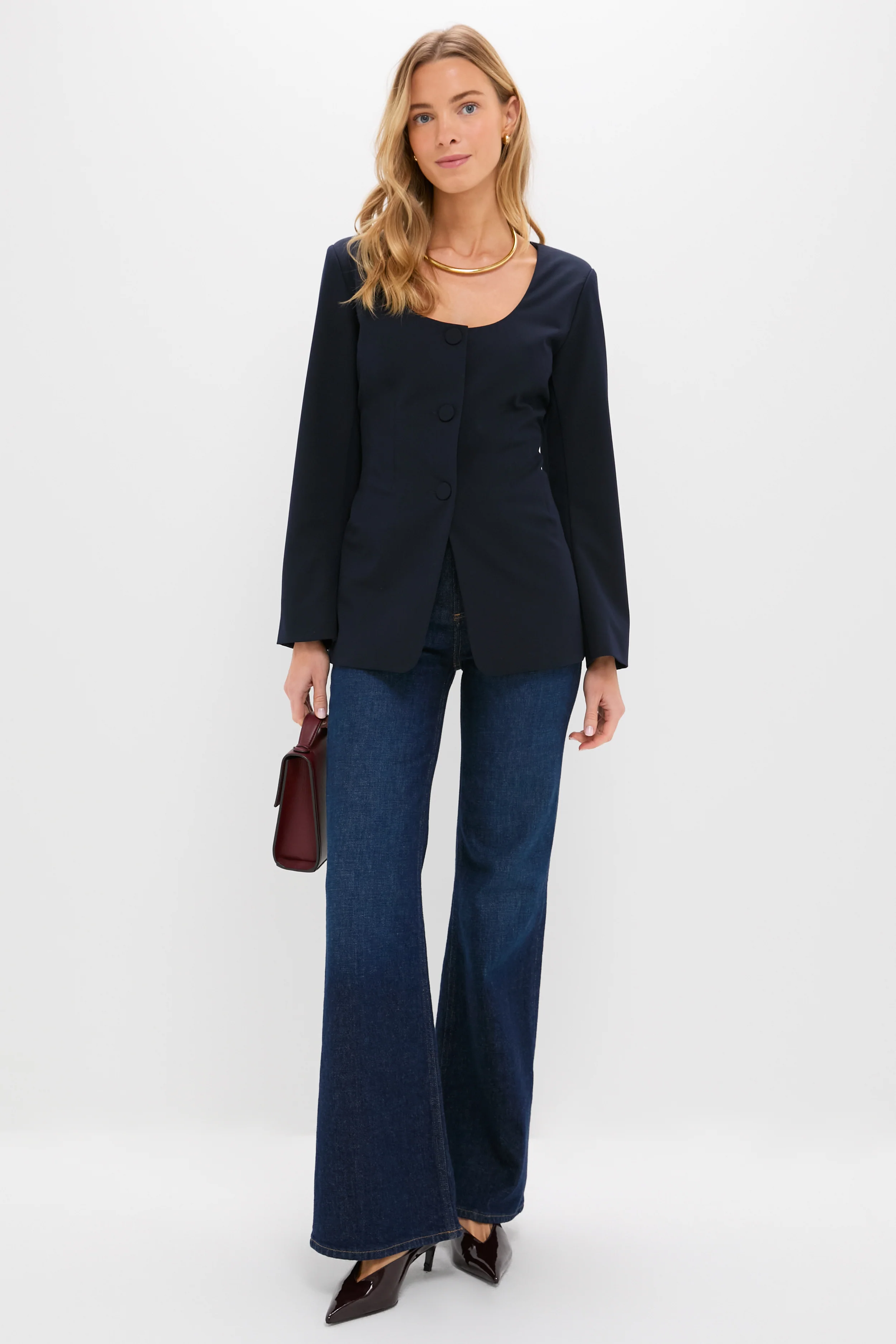 Navy Long Sleeve Shane Top - Image 2