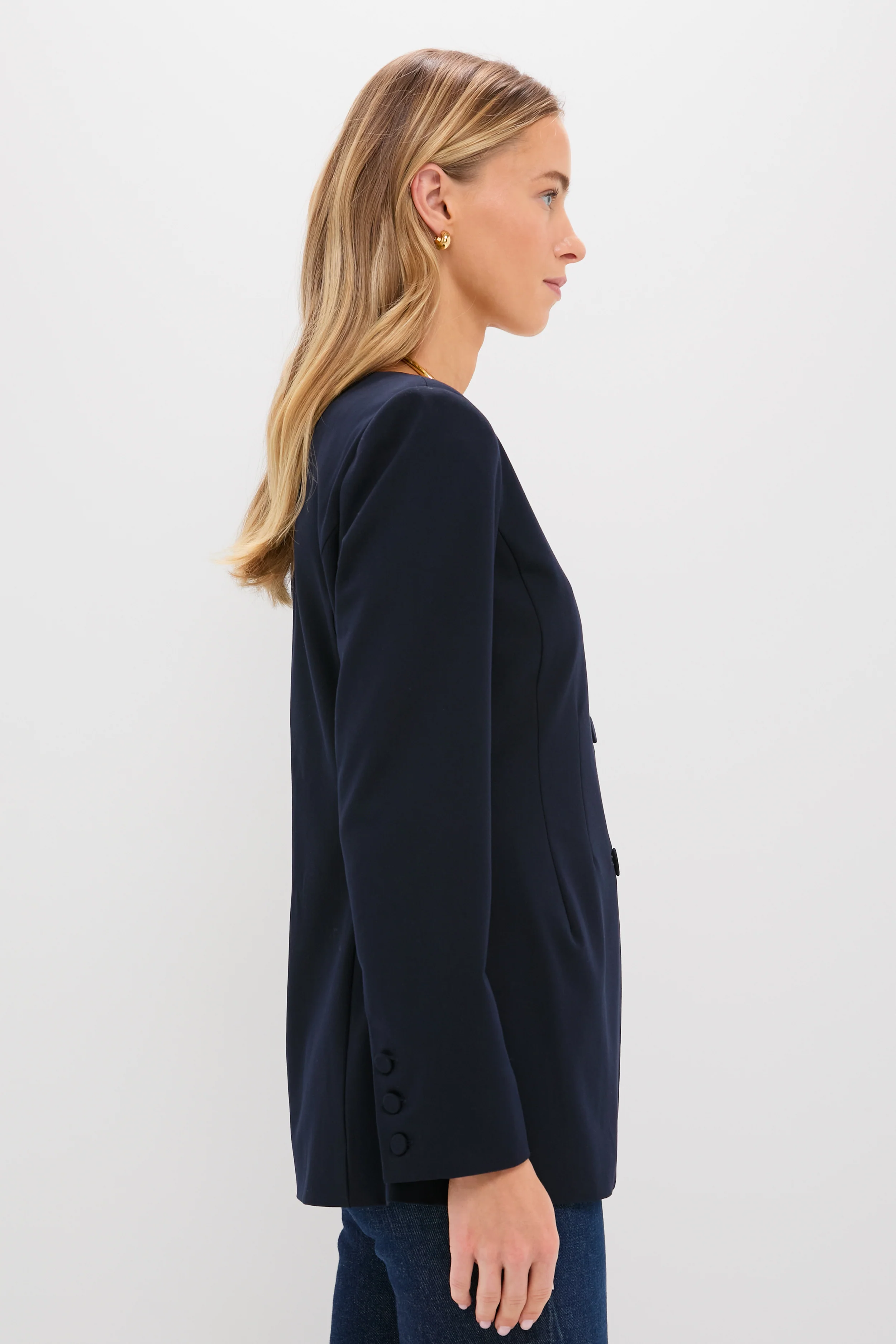 Navy Long Sleeve Shane Top - Image 3