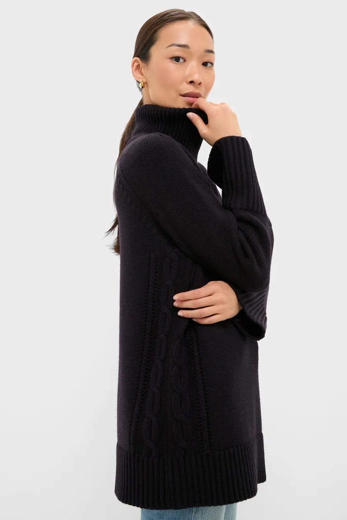 Navy Louisa Turtleneck Sweater - Image 3