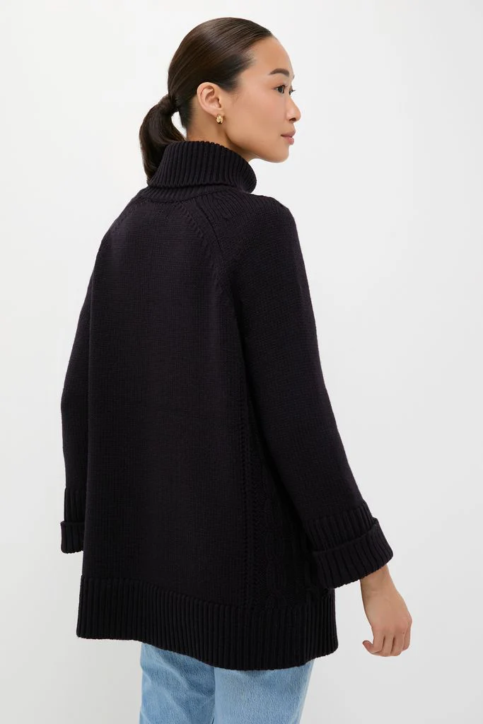 Navy Louisa Turtleneck Sweater - Image 6