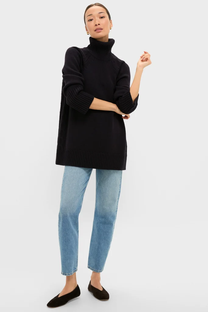 Navy Louisa Turtleneck Sweater - Image 8