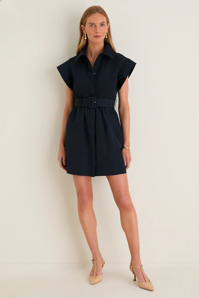 Navy Mini Chloe Dress - Image 6
