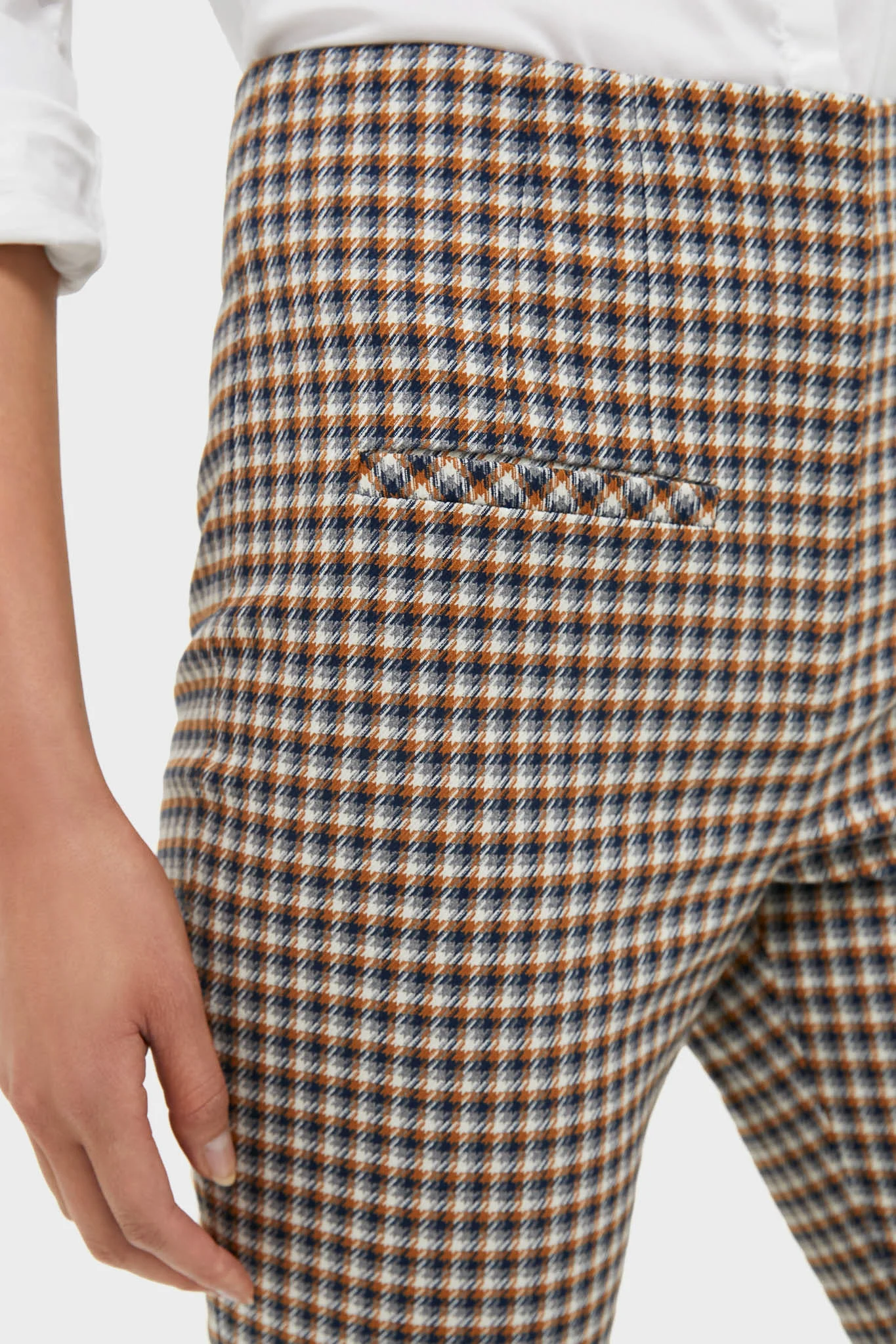 Navy Multi Kean Pant with Welt Pockets - Image 5