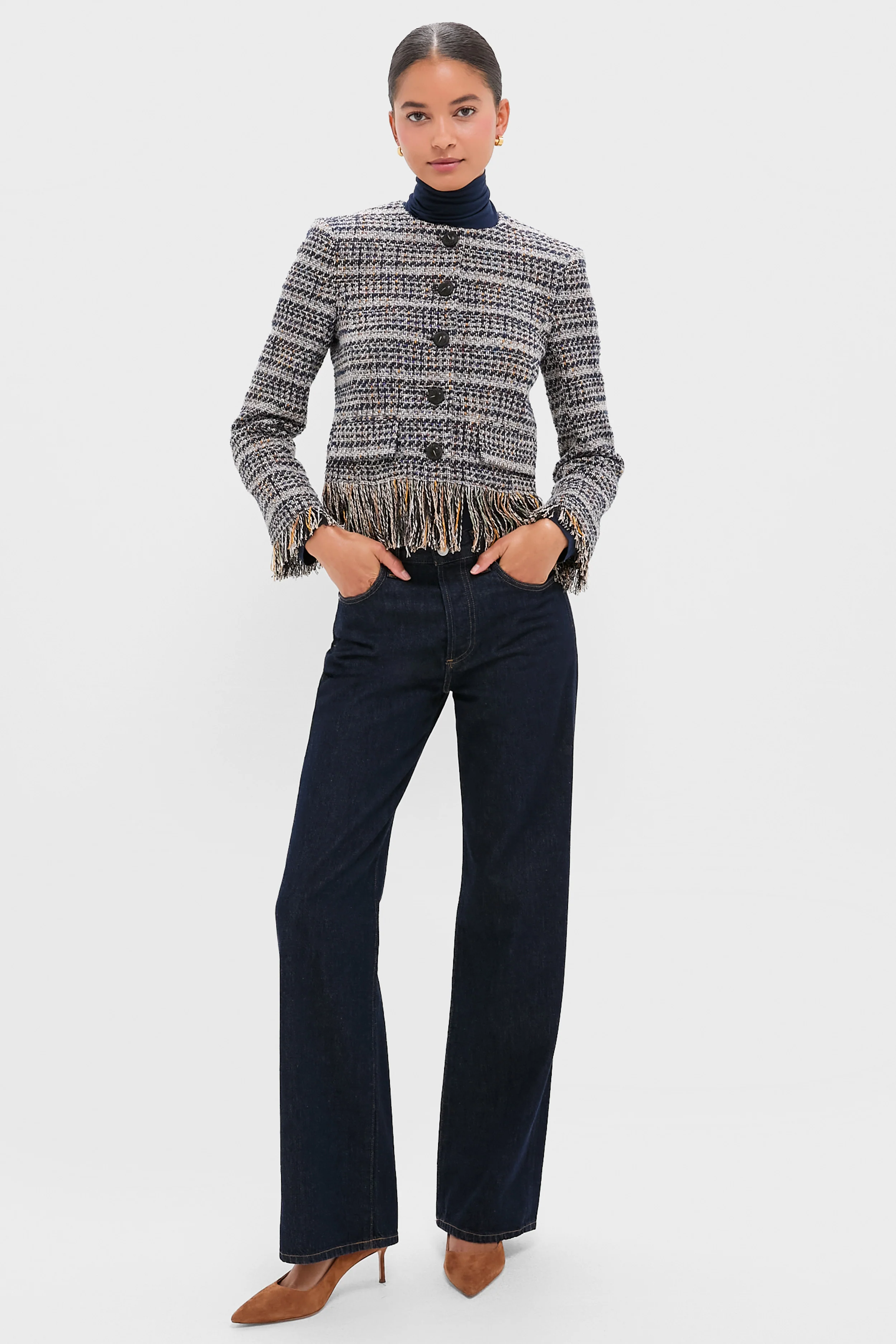 Navy Multi Lyons Jacket - Image 7