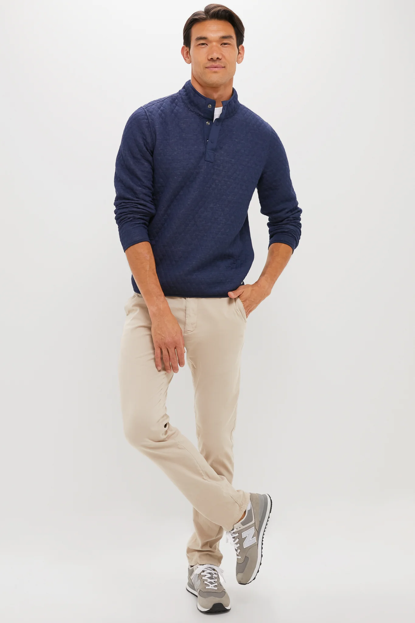 Navy Oat Corbet Reversible Pullover - Image 2