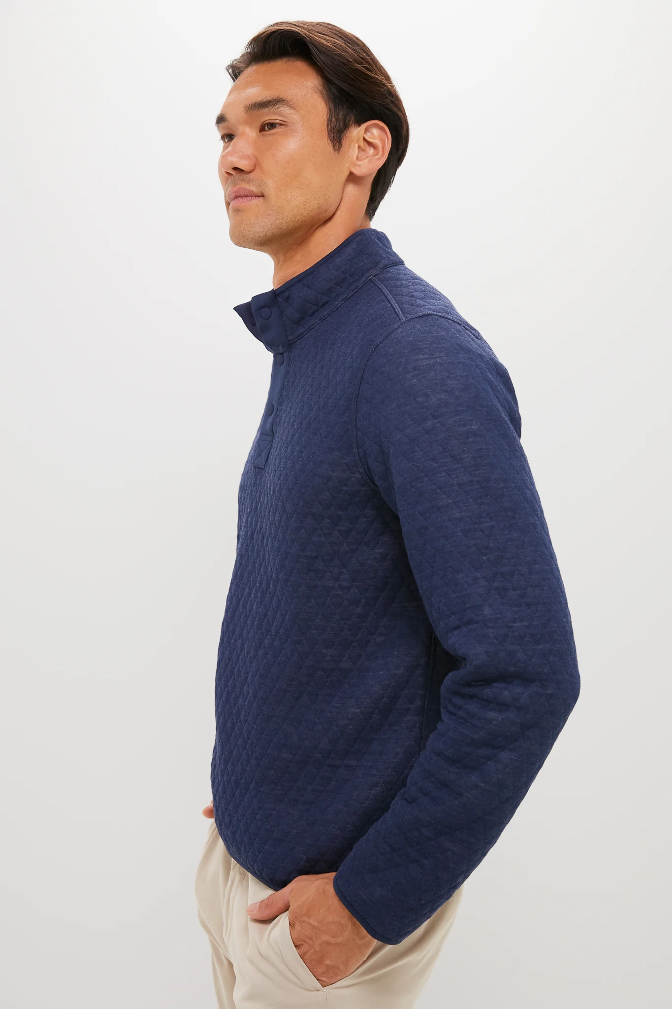 Navy Oat Corbet Reversible Pullover - Image 4
