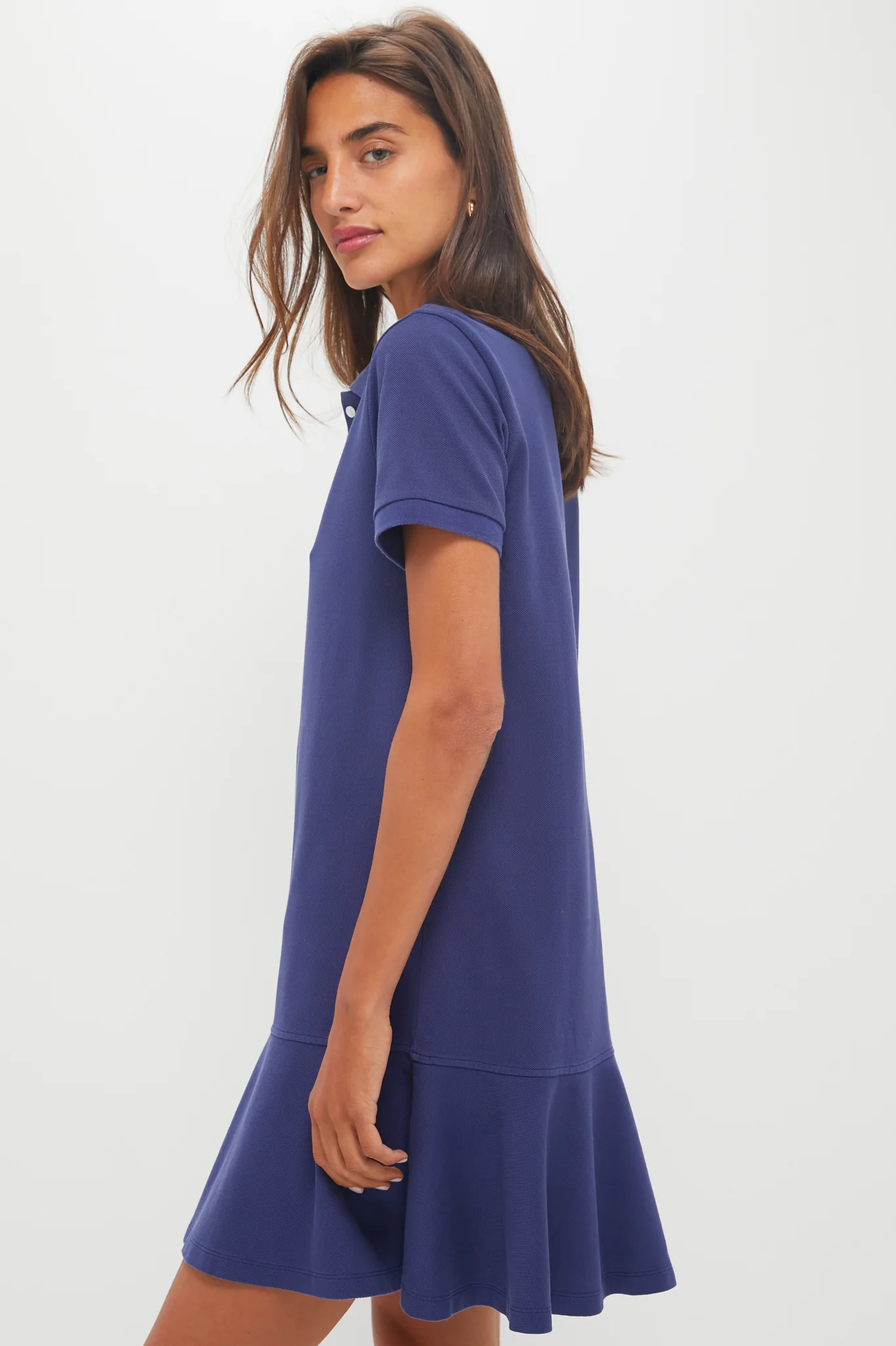 Navy Pique May Polo Dress - Image 3