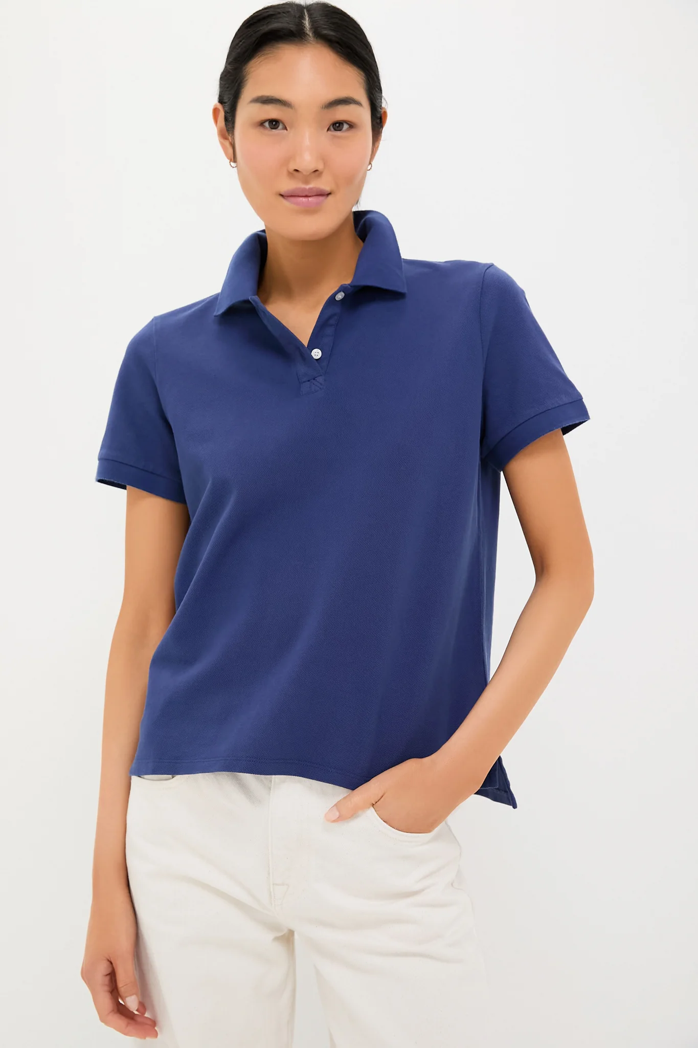Navy Pique Murray Classic Polo - Image 3
