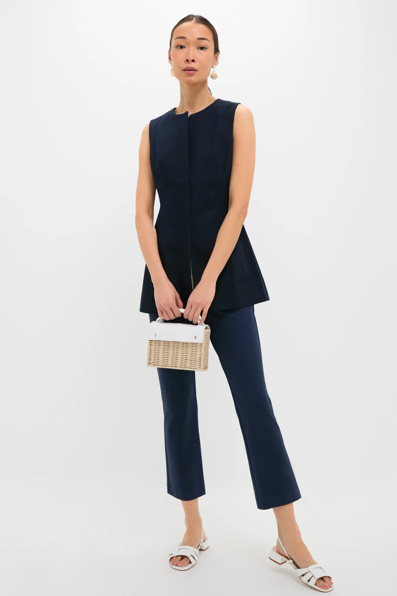 Navy Ponte Ashford Pants - Image 3