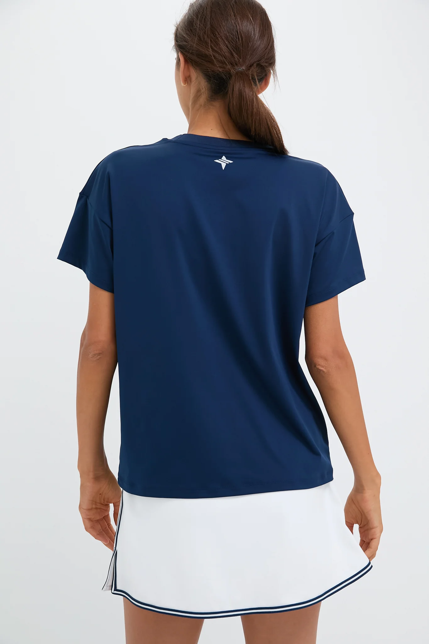 Navy Short Sleeve Performance Jersey Ryan Boyfriend Tee - Image 4