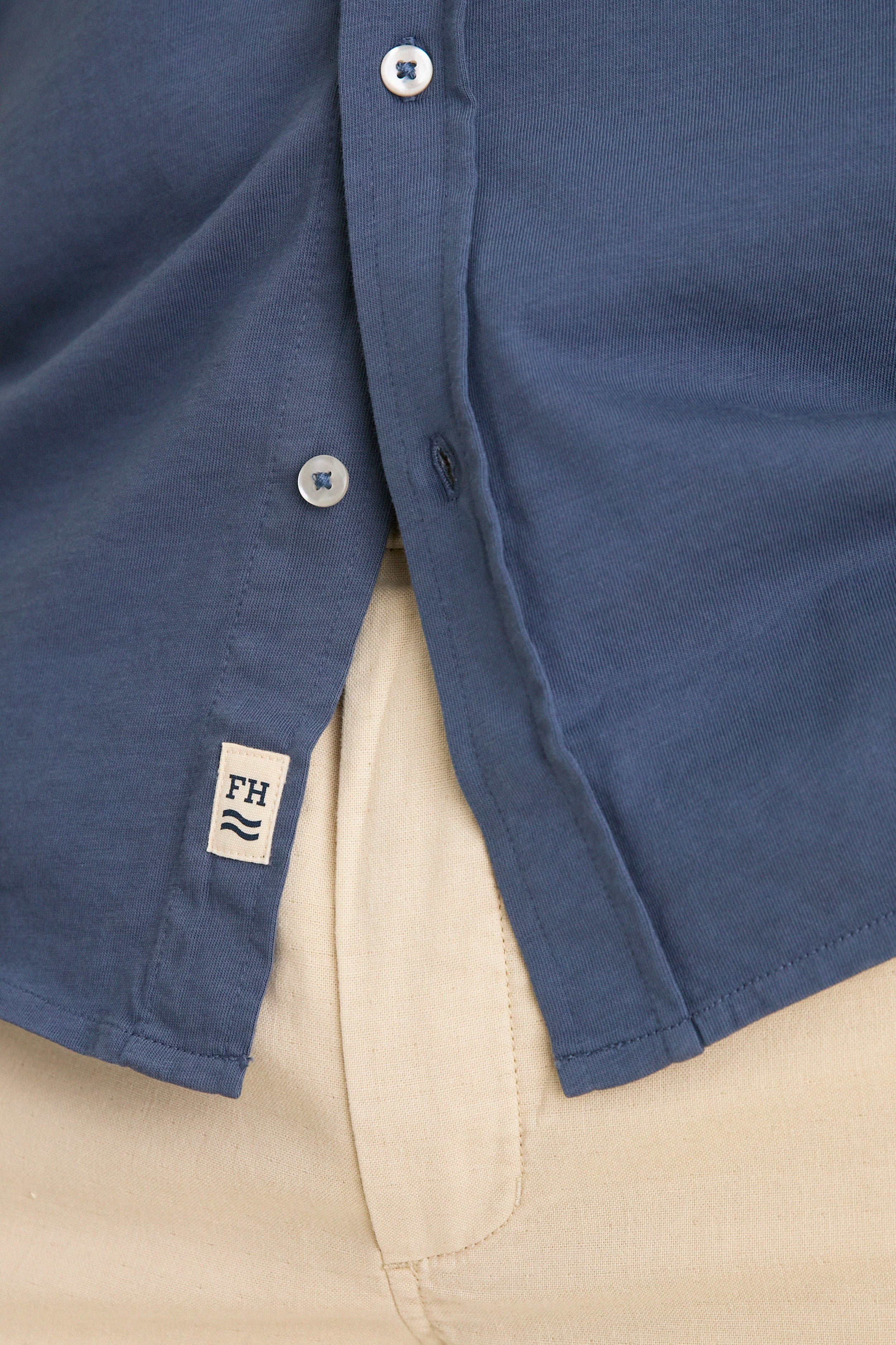 Navy Short Sleeve Saltaire Shirt - Image 6