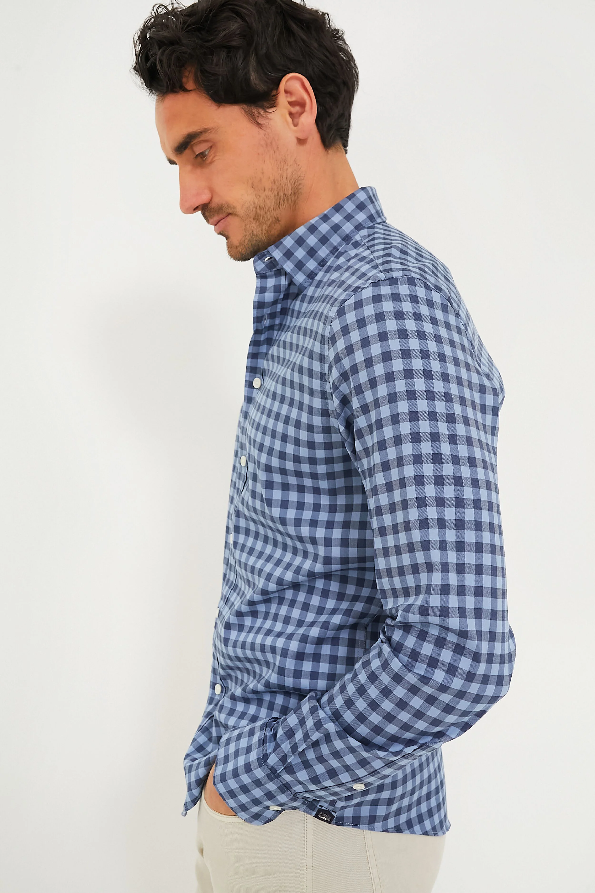 Navy Skies Check Movement Shirt - Image 3