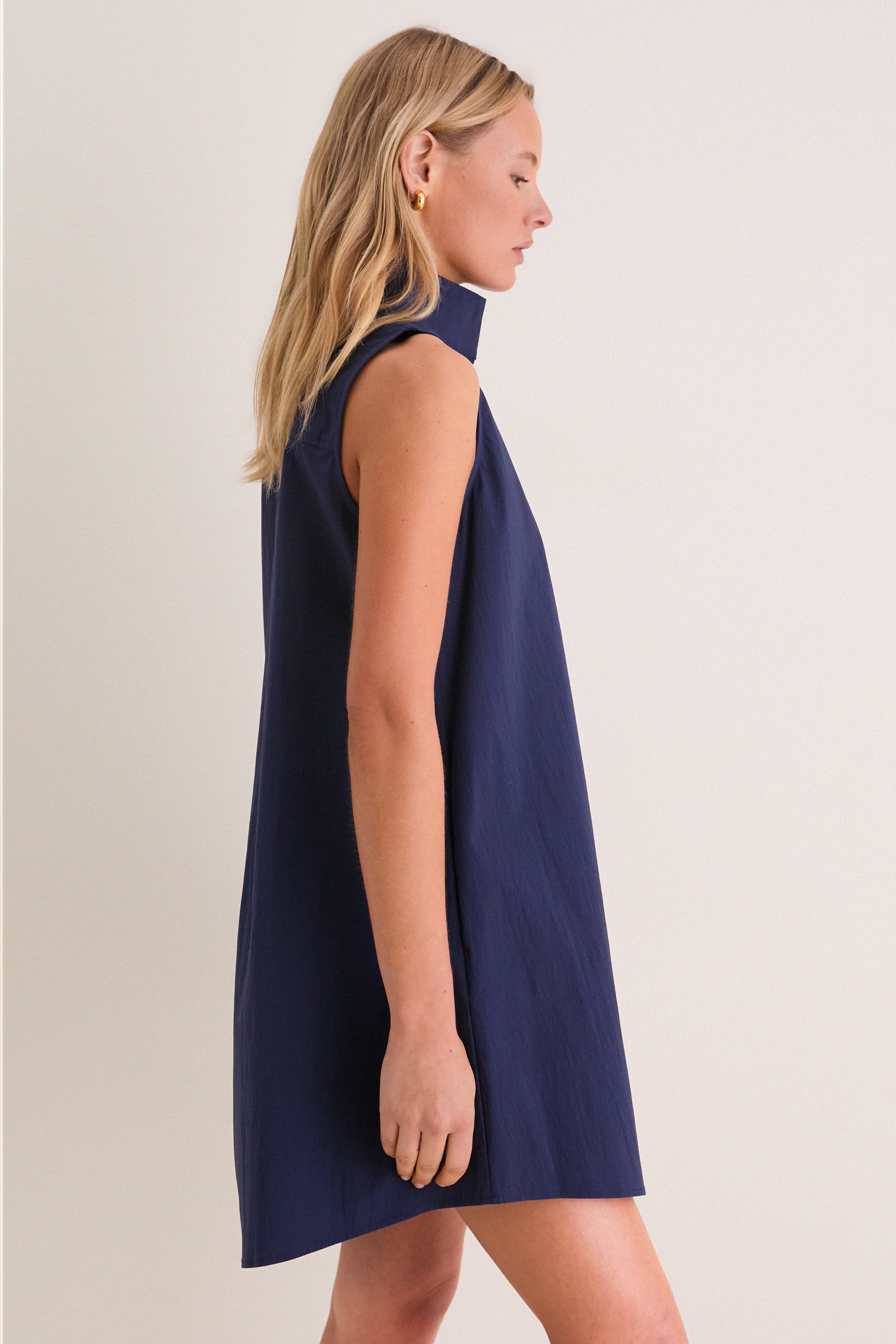 Navy Sleeveless Charlie Dress - Image 3
