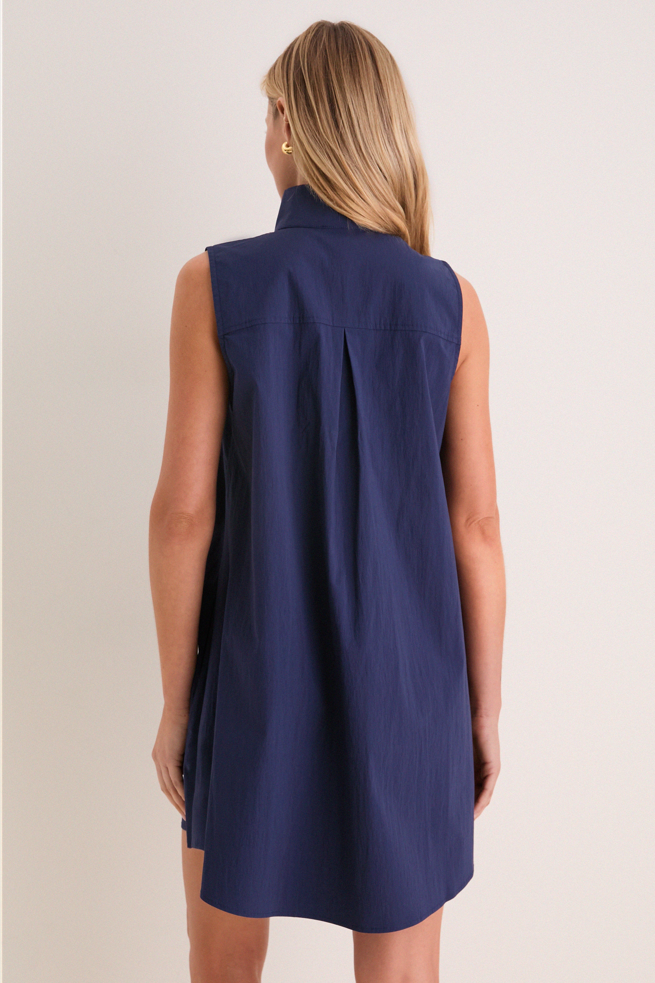 Navy Sleeveless Charlie Dress - Image 4