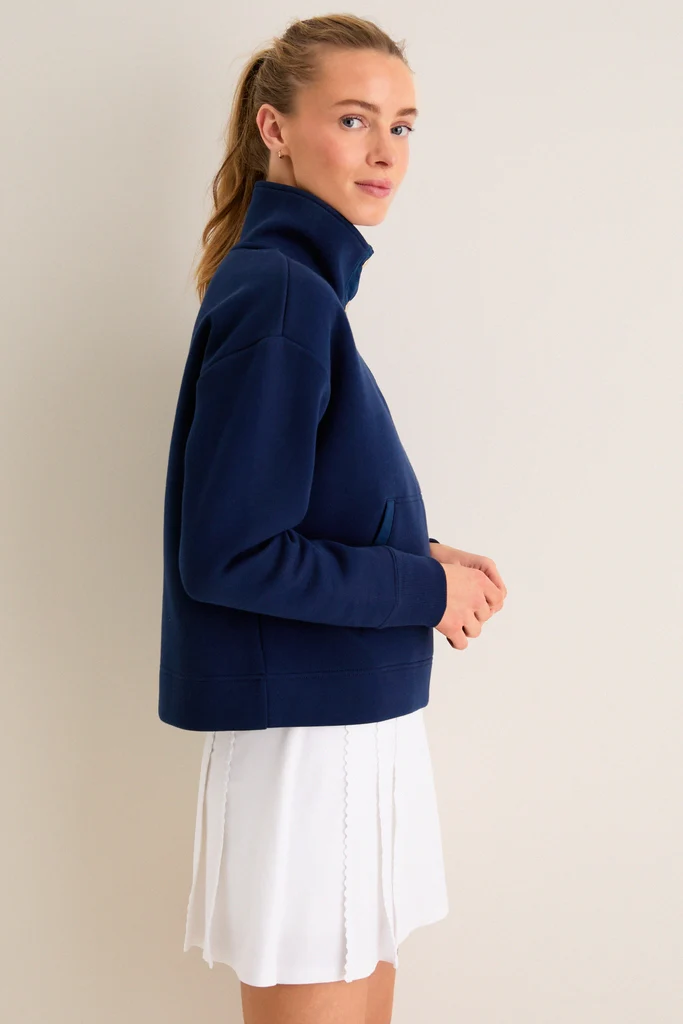 Navy Snap Neck Bailey Pullover - Image 3