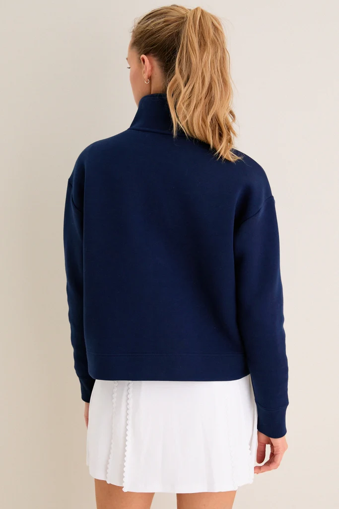 Navy Snap Neck Bailey Pullover - Image 4