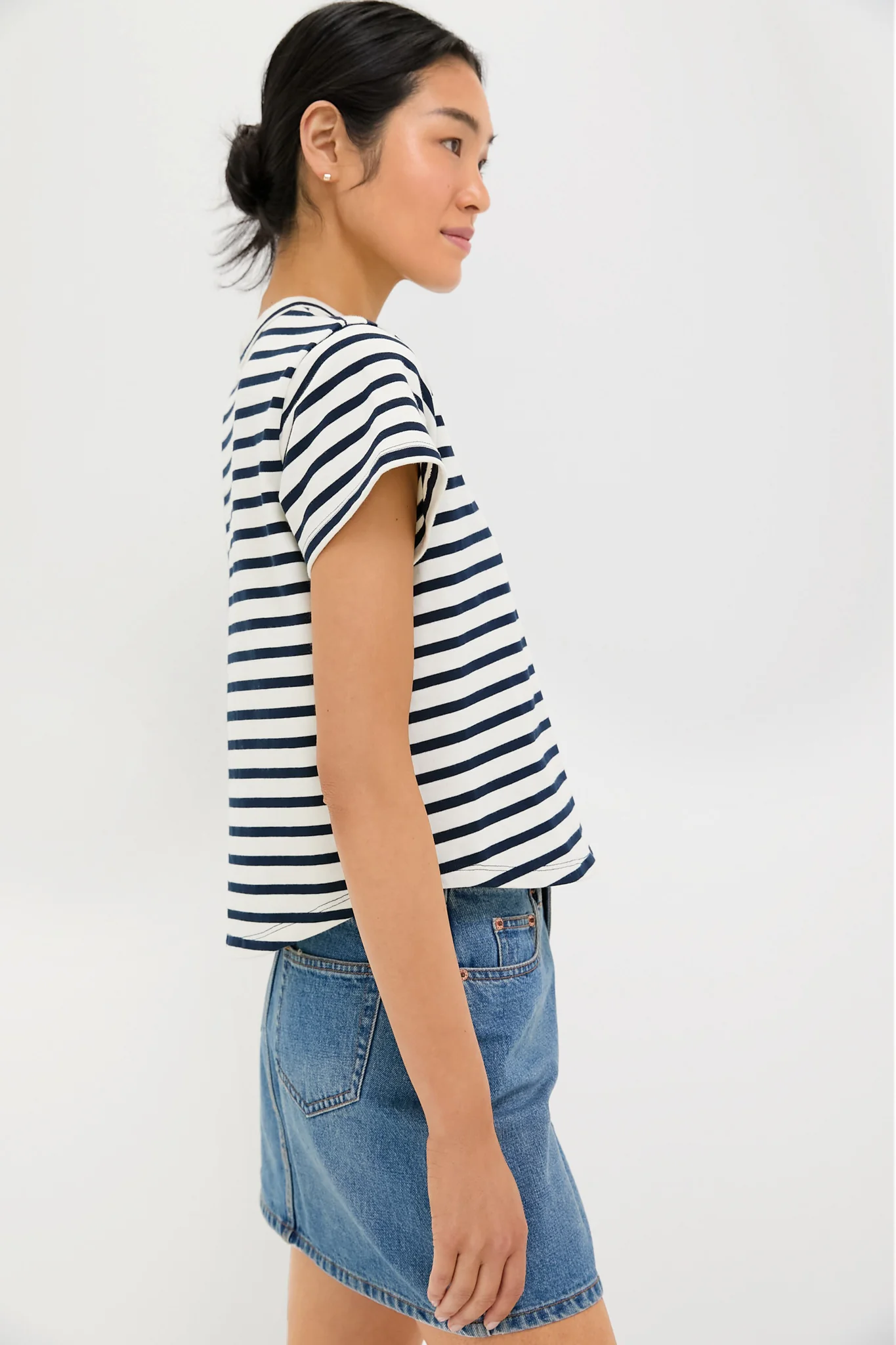 Navy Stripe Parker Classic Tee - Image 3