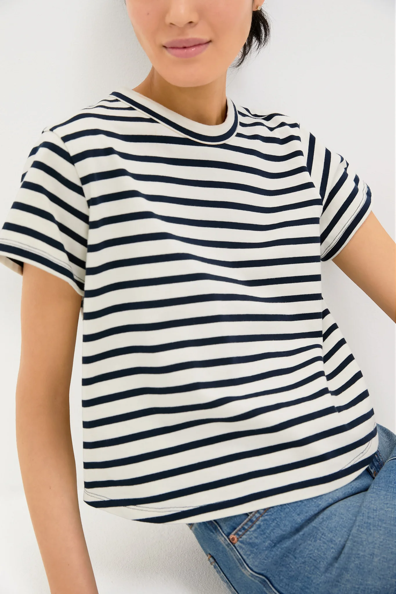 Navy Stripe Parker Classic Tee - Image 5