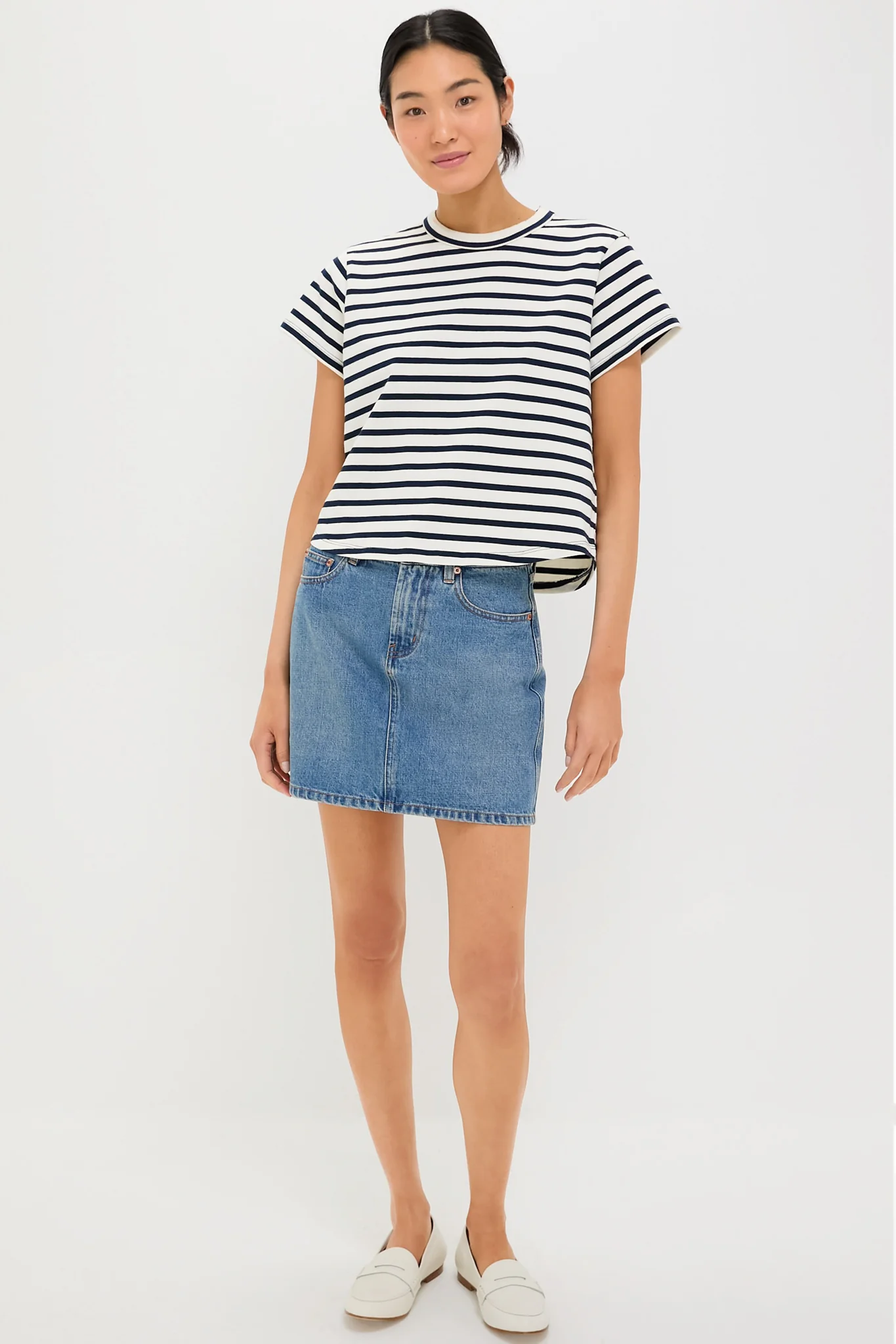 Navy Stripe Parker Classic Tee - Image 6
