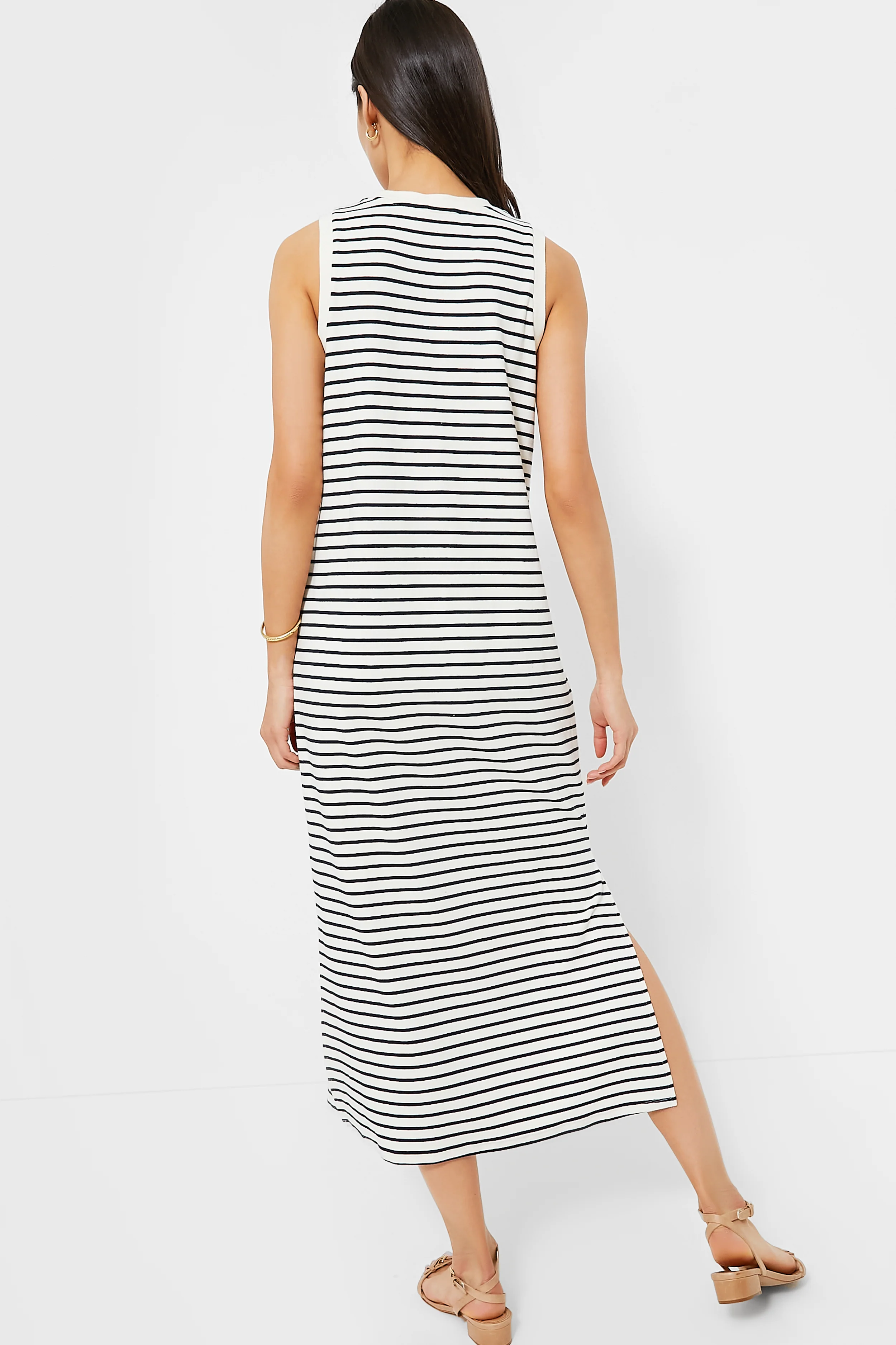 Navy Stripe Sleeveless Gio Maxi Dress - Image 4
