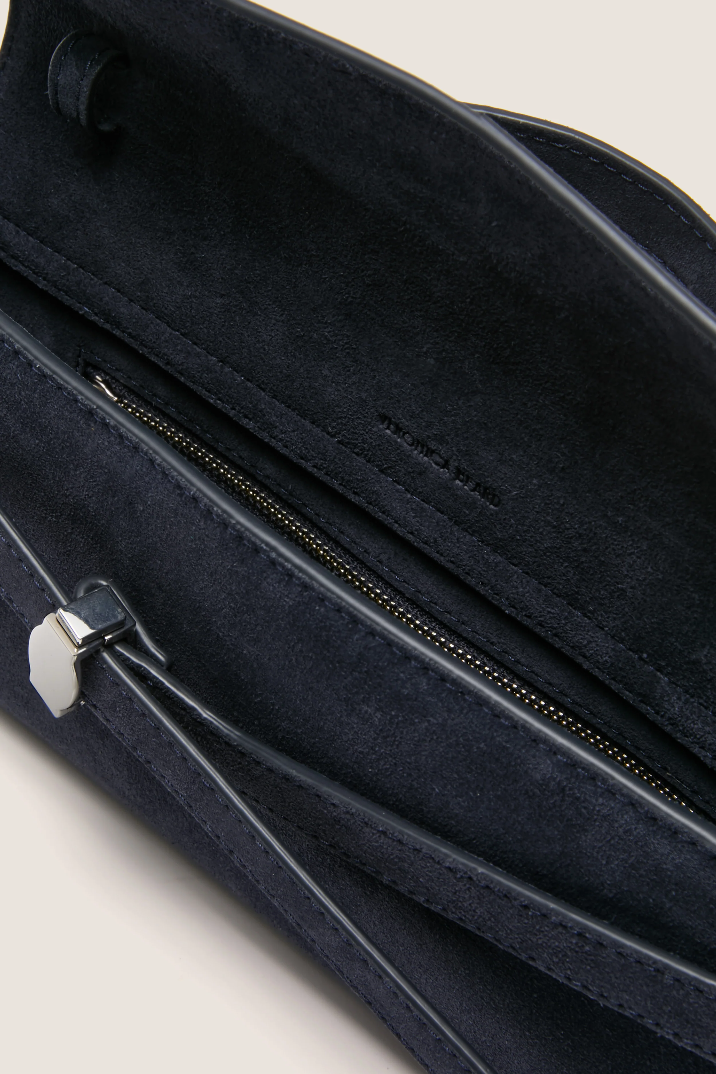 Navy Suede Veronica Beard Dash Clutch - Image 5