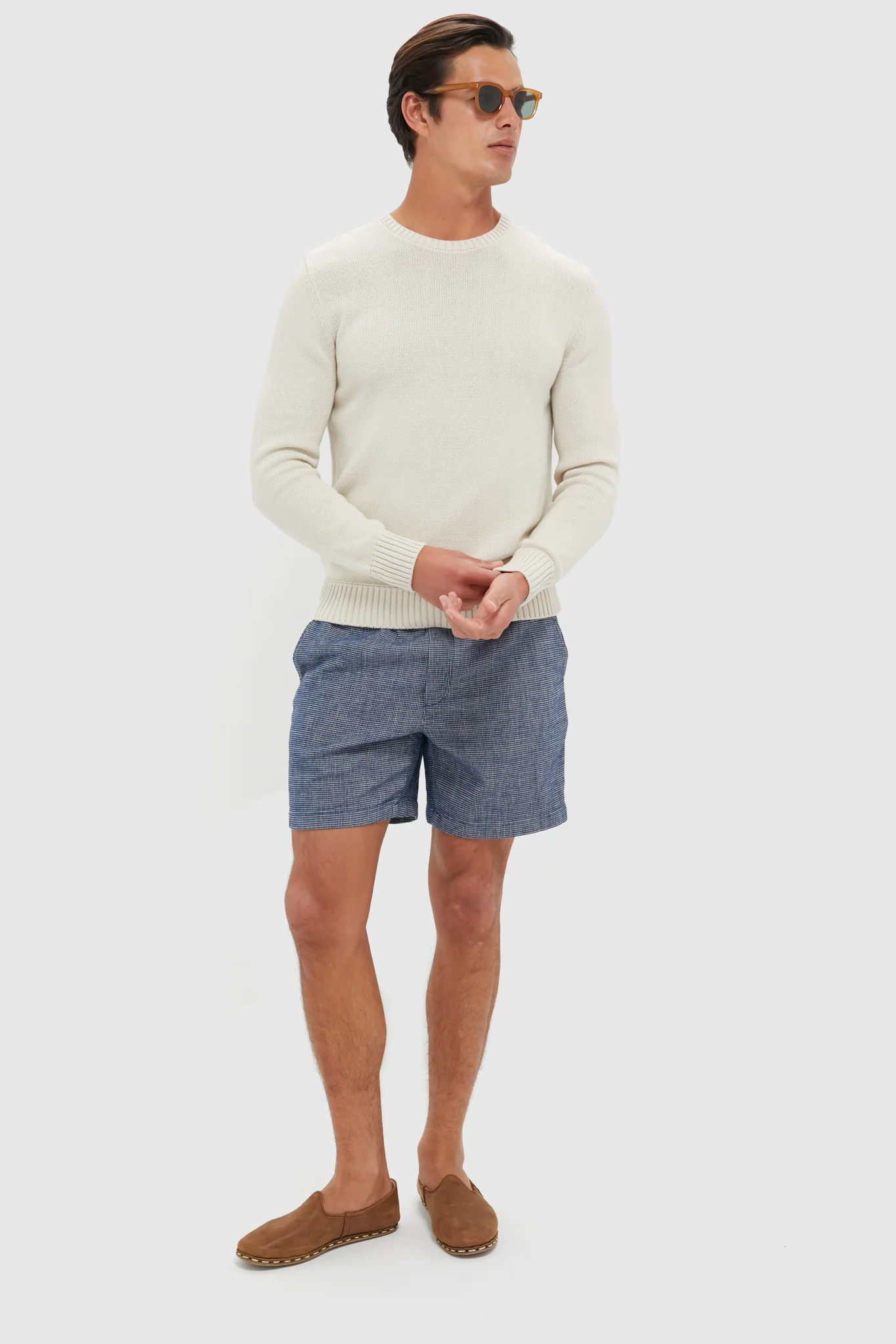 Navy Textured Saturday Beach Short - Image 3