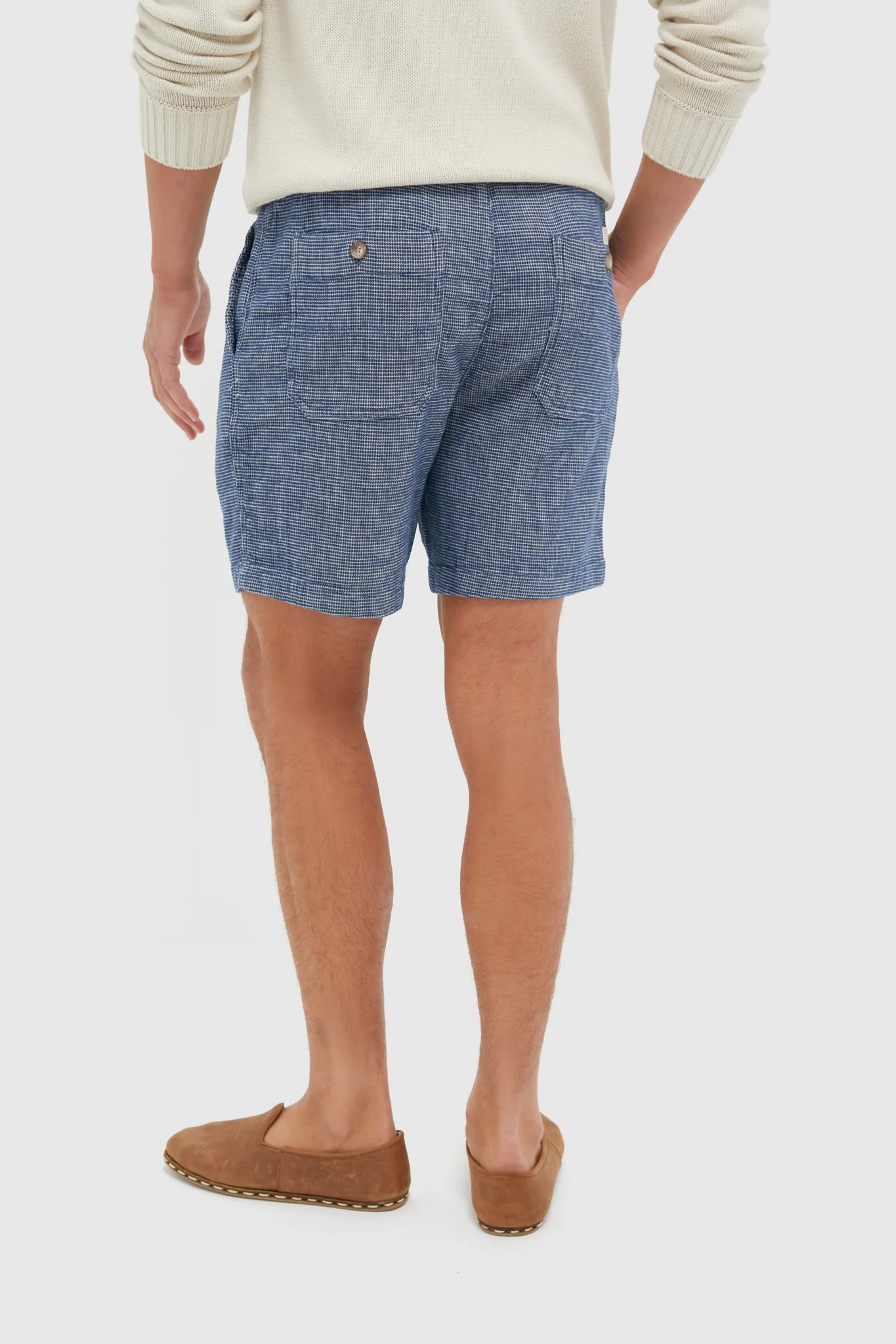 Navy Textured Saturday Beach Short - Image 5