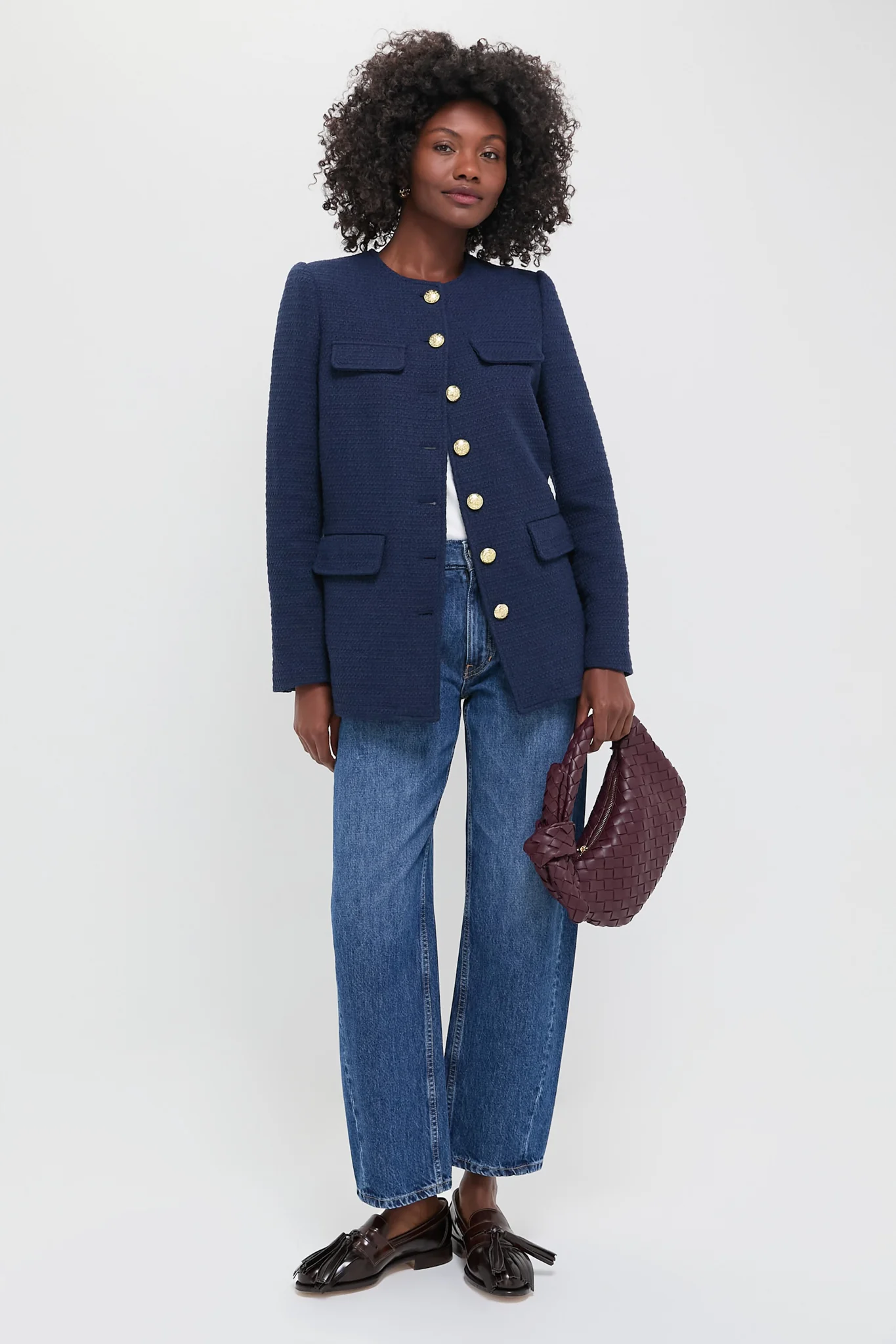 Navy Tweed Jennings Jacket - Image 2