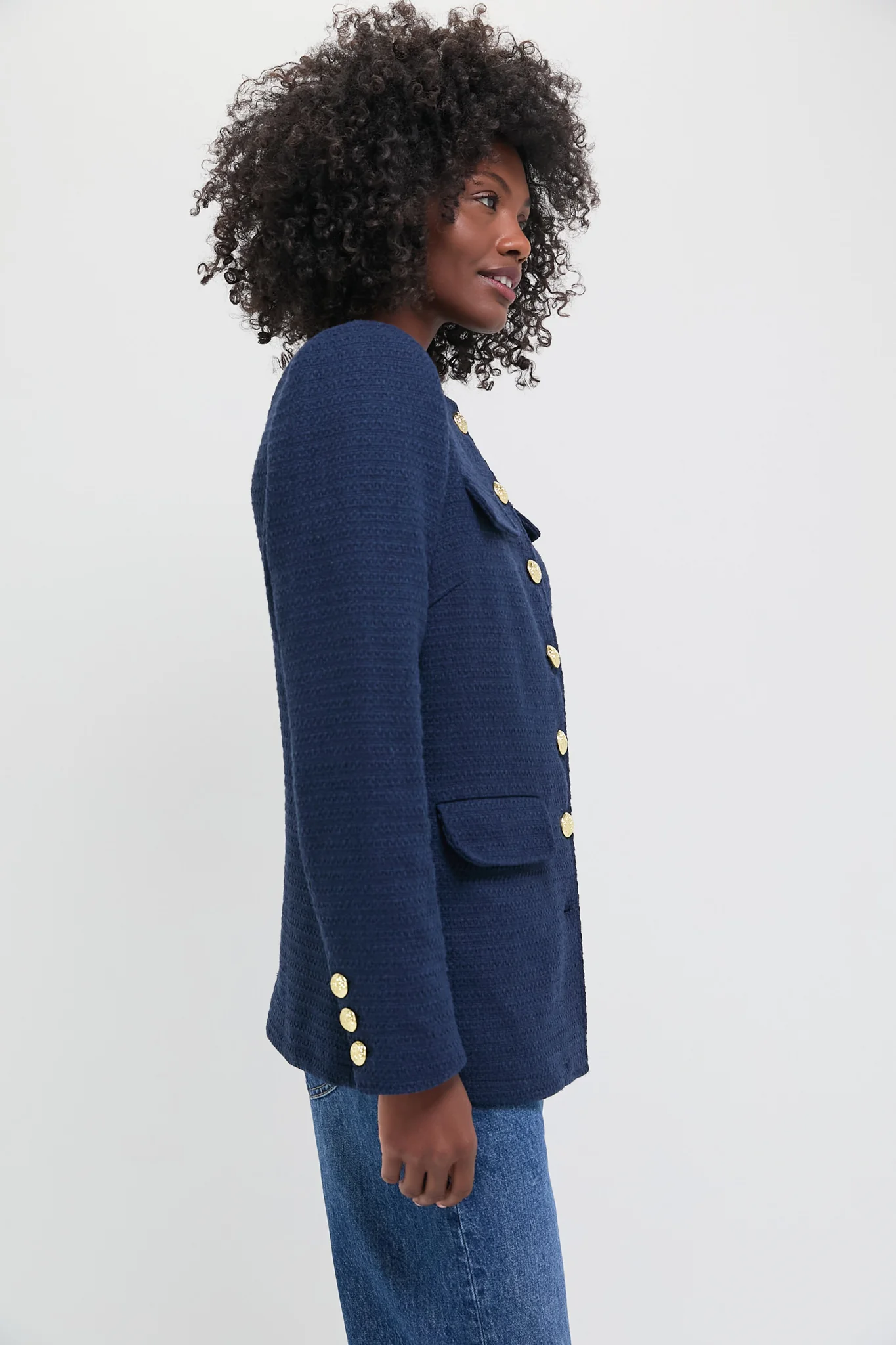Navy Tweed Jennings Jacket - Image 3