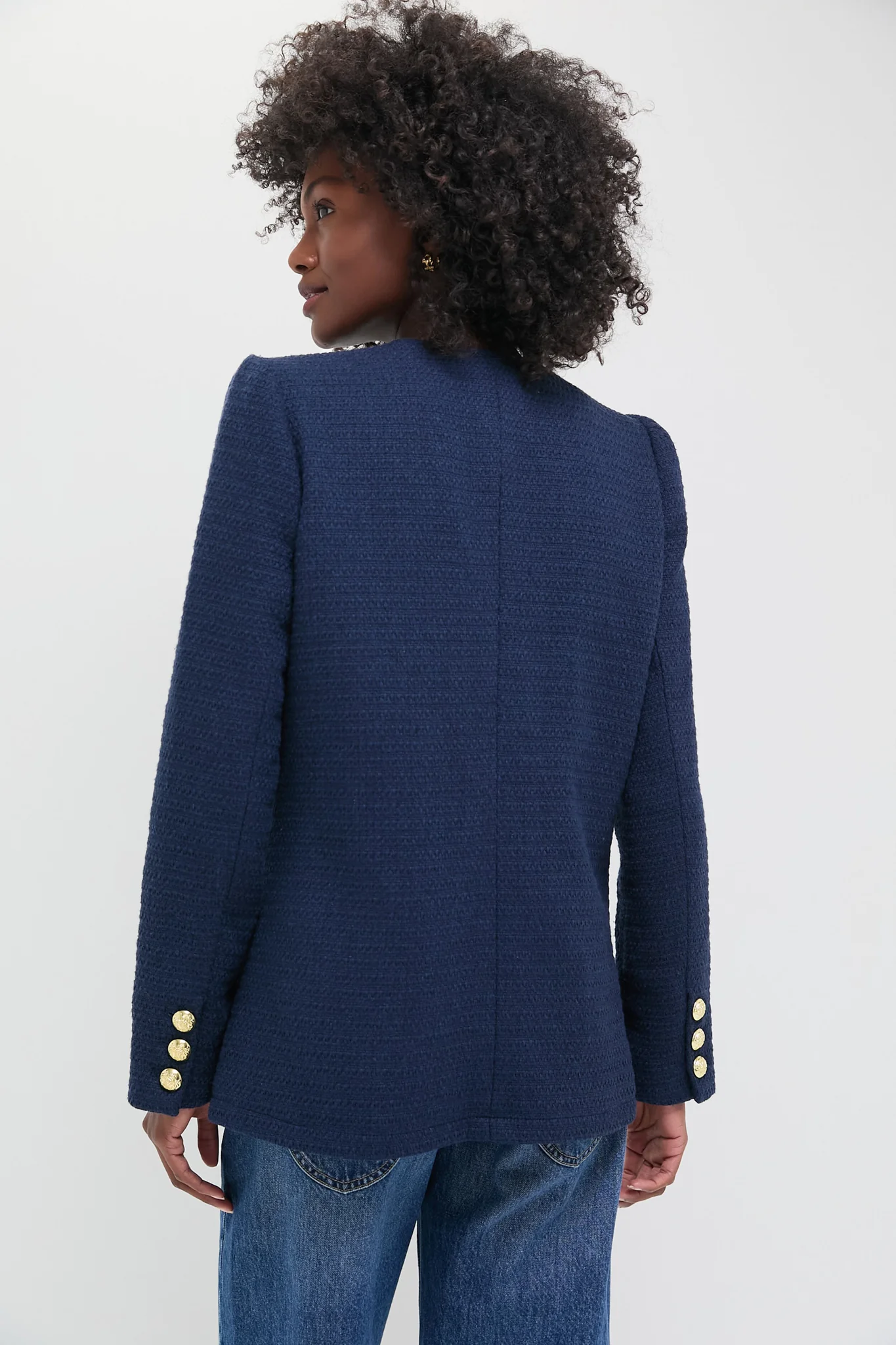 Navy Tweed Jennings Jacket - Image 4