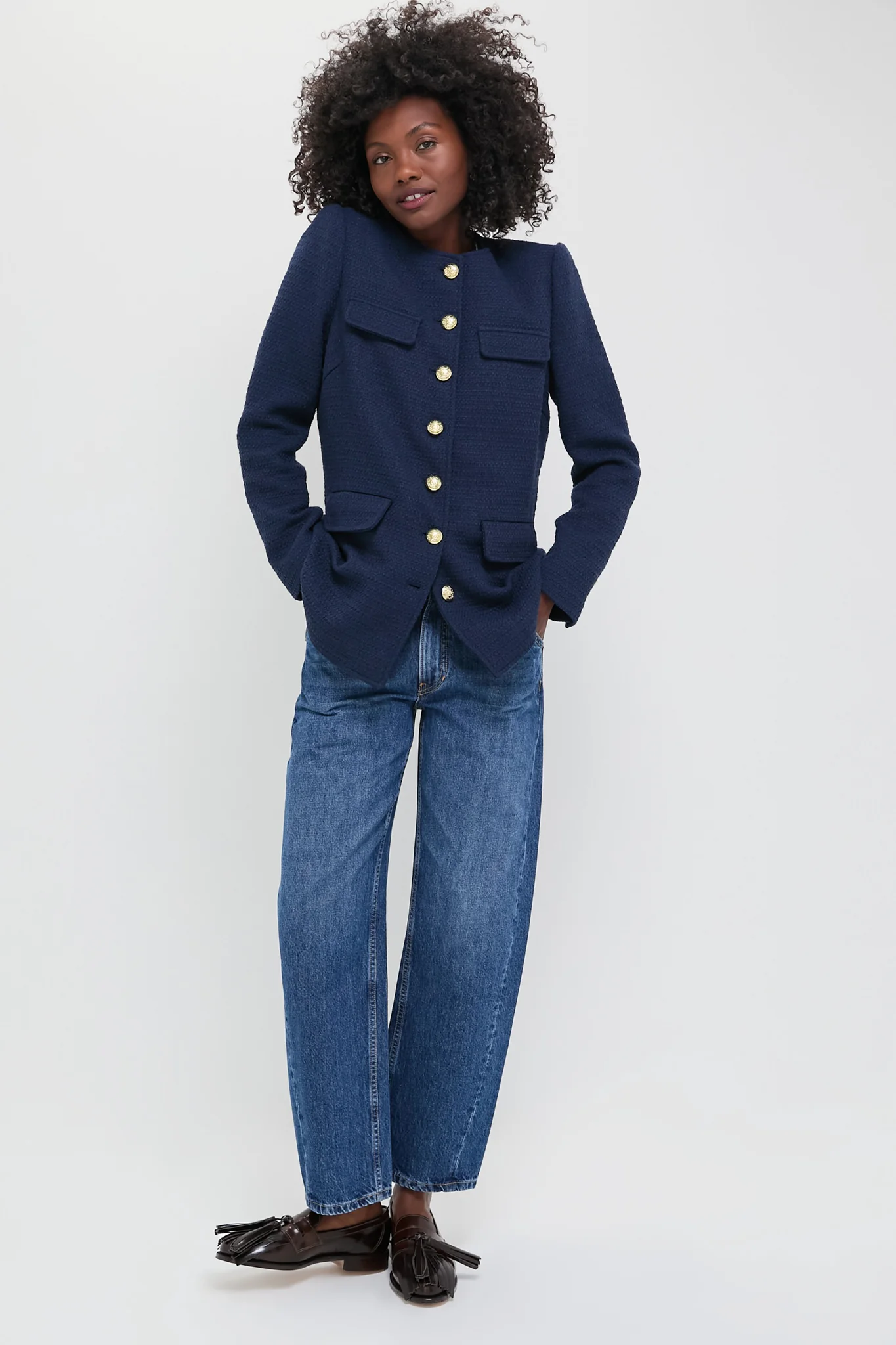 Navy Tweed Jennings Jacket - Image 5