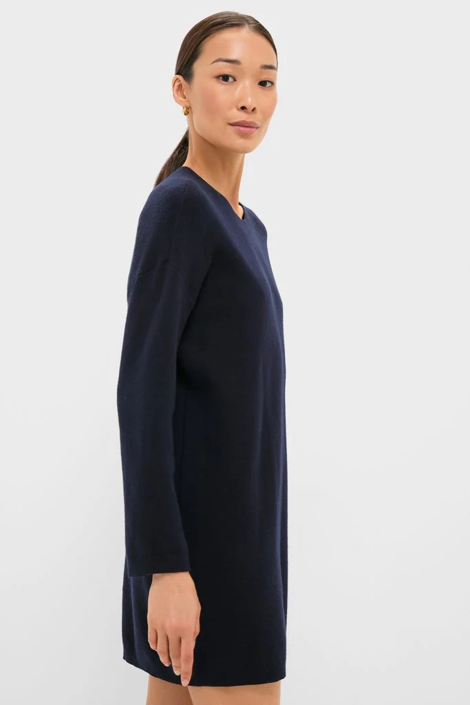 Navy Vivianne Crewneck Dress - Image 3