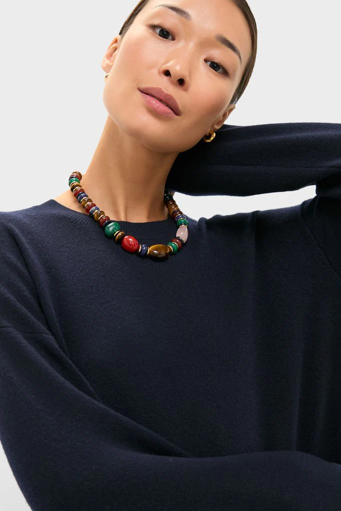Navy Vivianne Crewneck Dress - Image 5