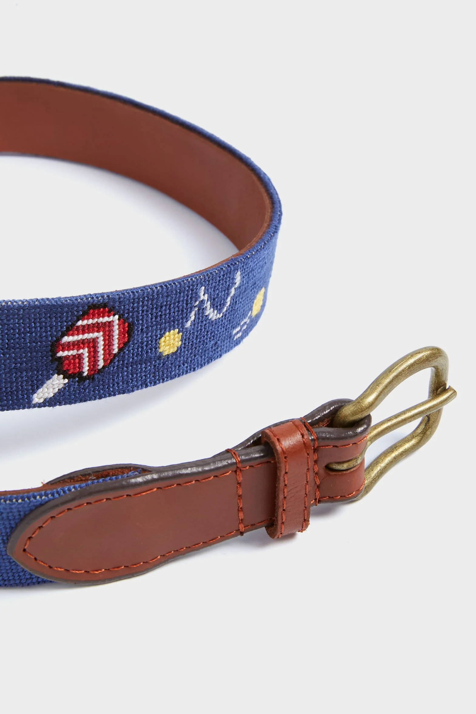 Navy Wacky Pickleball Needlepoint Belt - Image 4