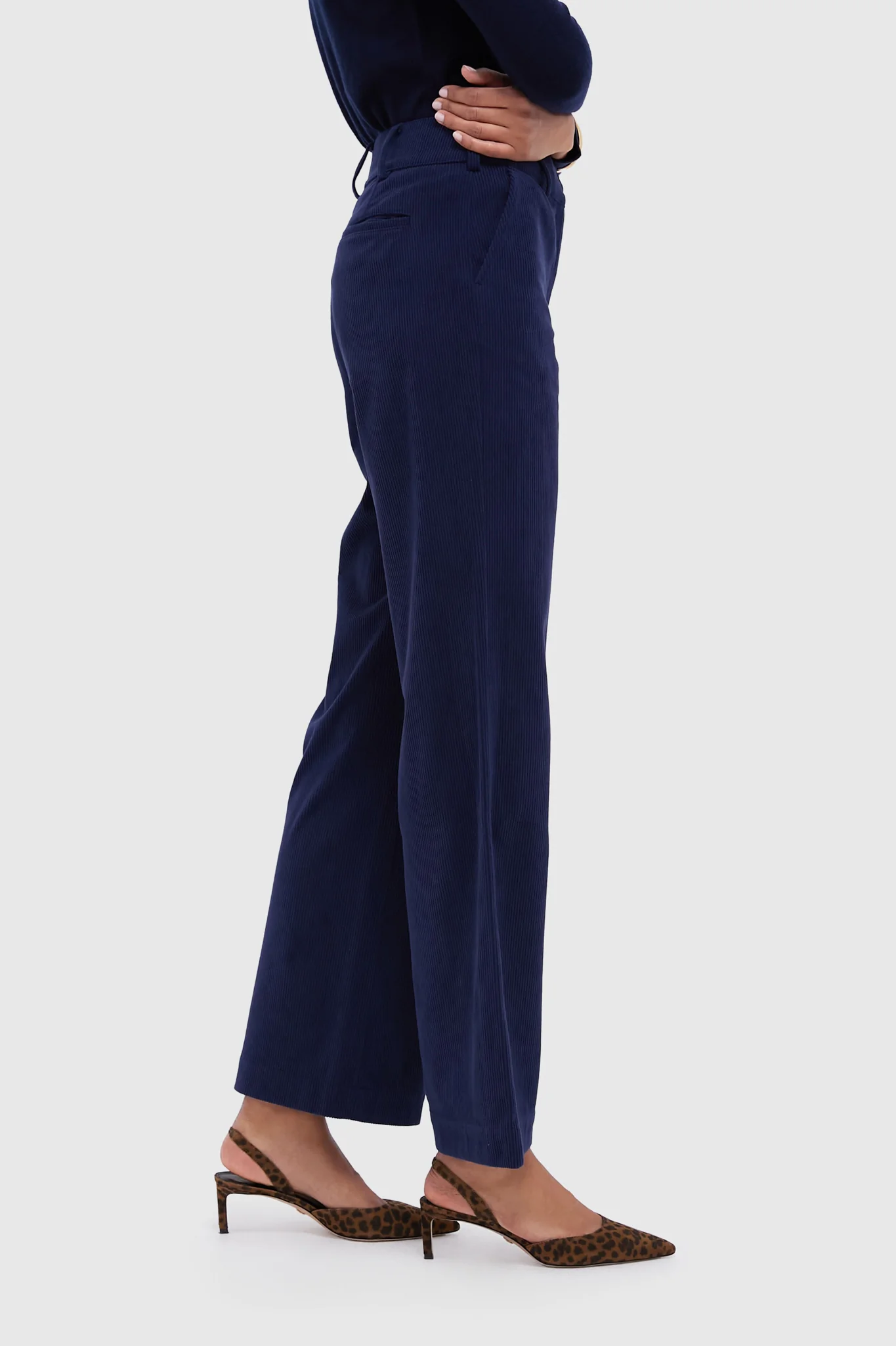 Navy Wide Wale Corduroy Hunter Pants - Image 3