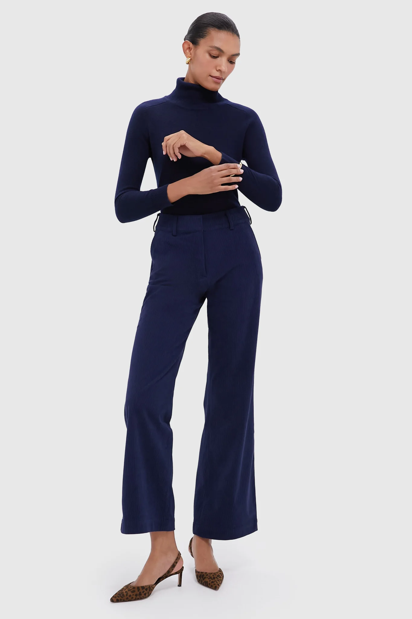 Navy Wide Wale Corduroy Hunter Pants - Image 6