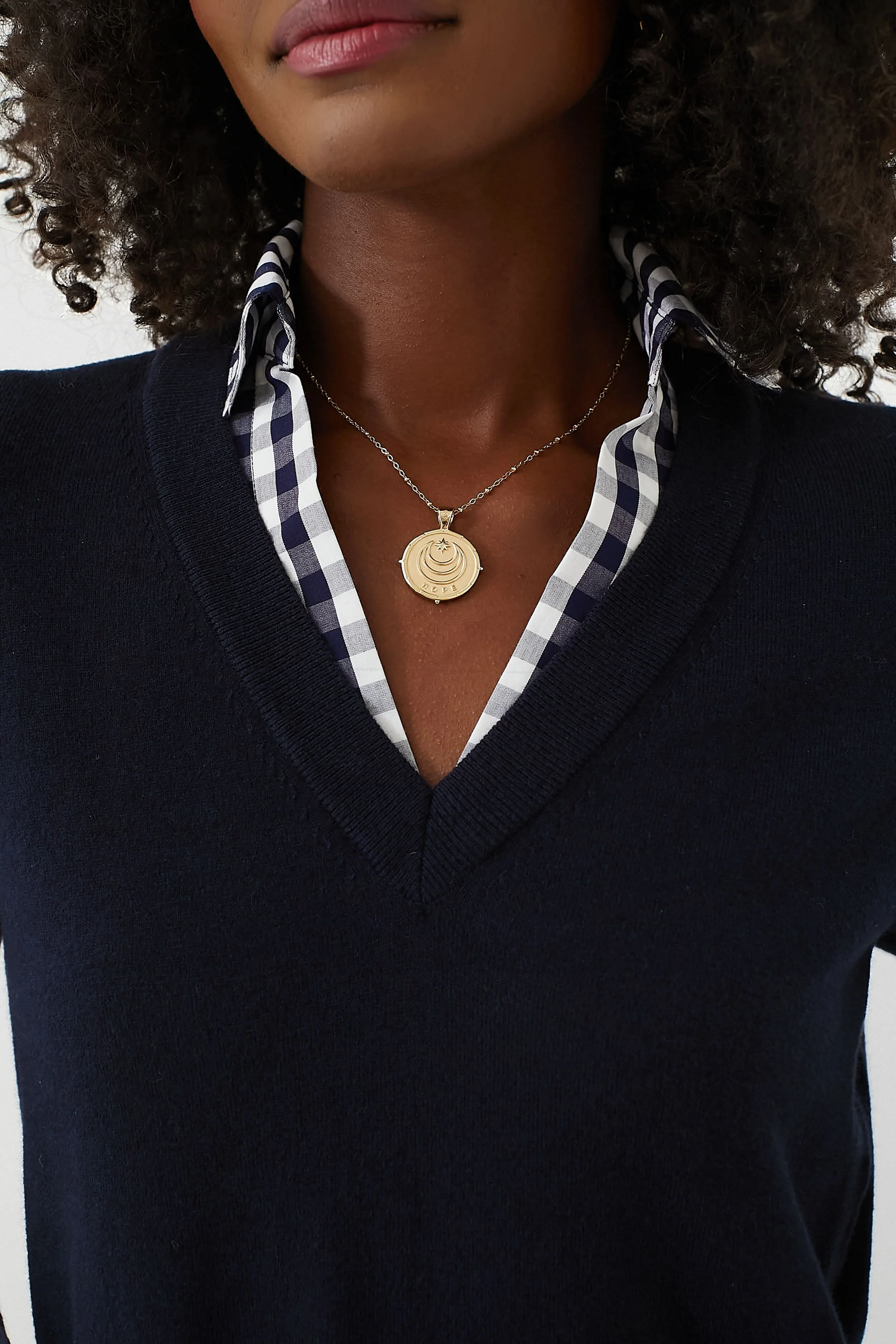 Navy Wool and Cotton Combo Sweaterdress - Image 5