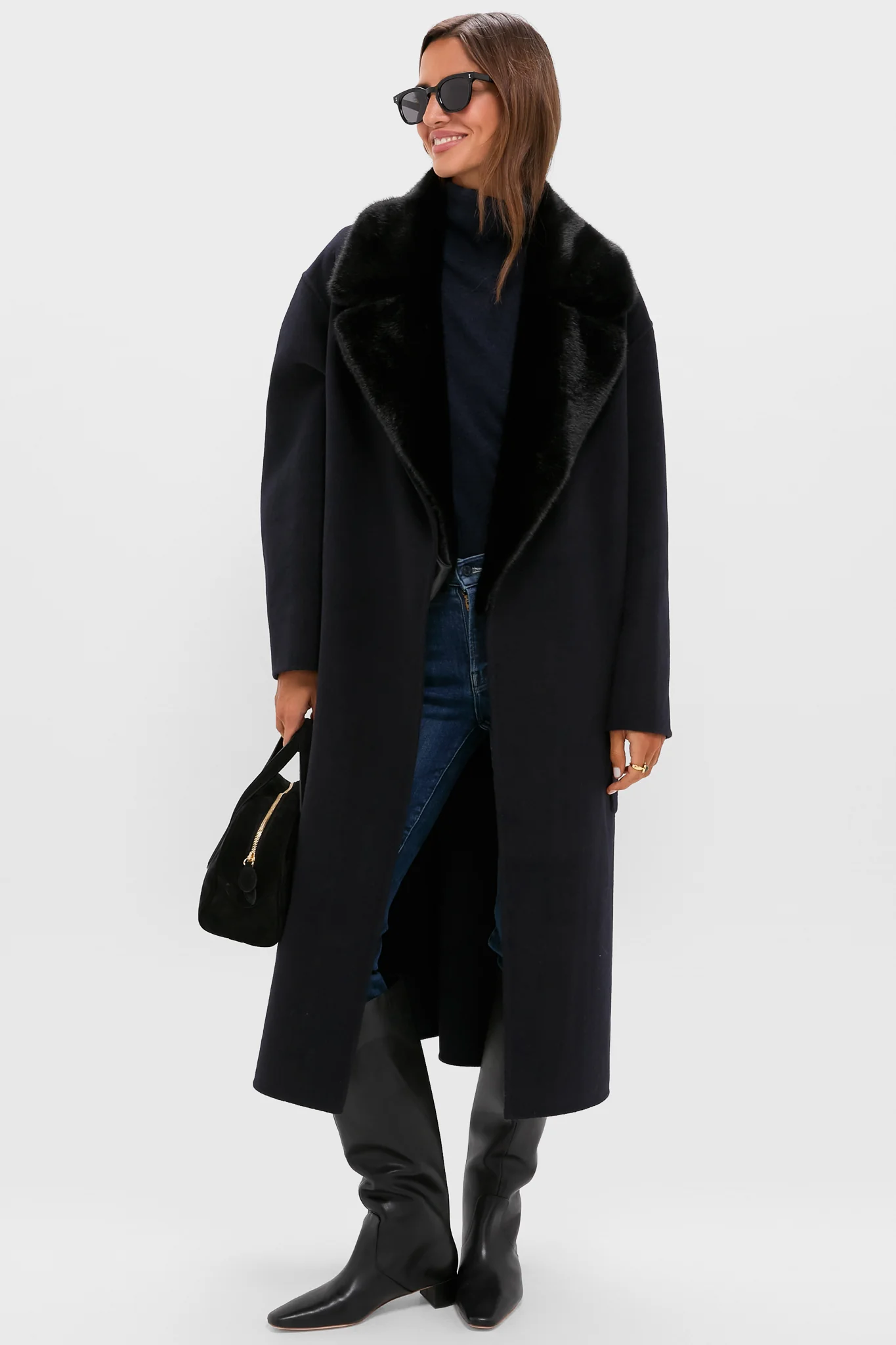 Navy Wool Trinity Coat - Image 7