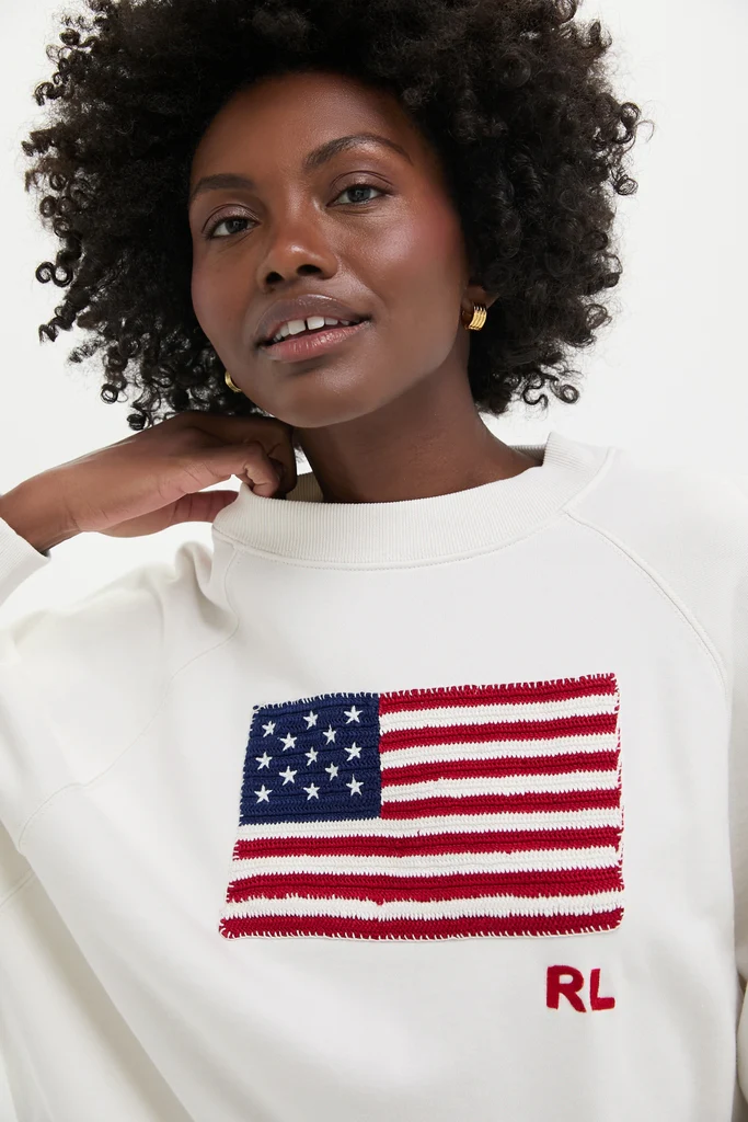 Nevis American Flag Long Sleeve Sweatshirt - Image 5