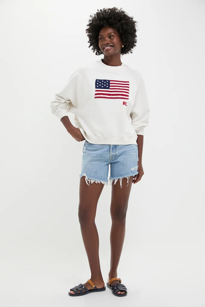 Nevis American Flag Long Sleeve Sweatshirt - Image 6