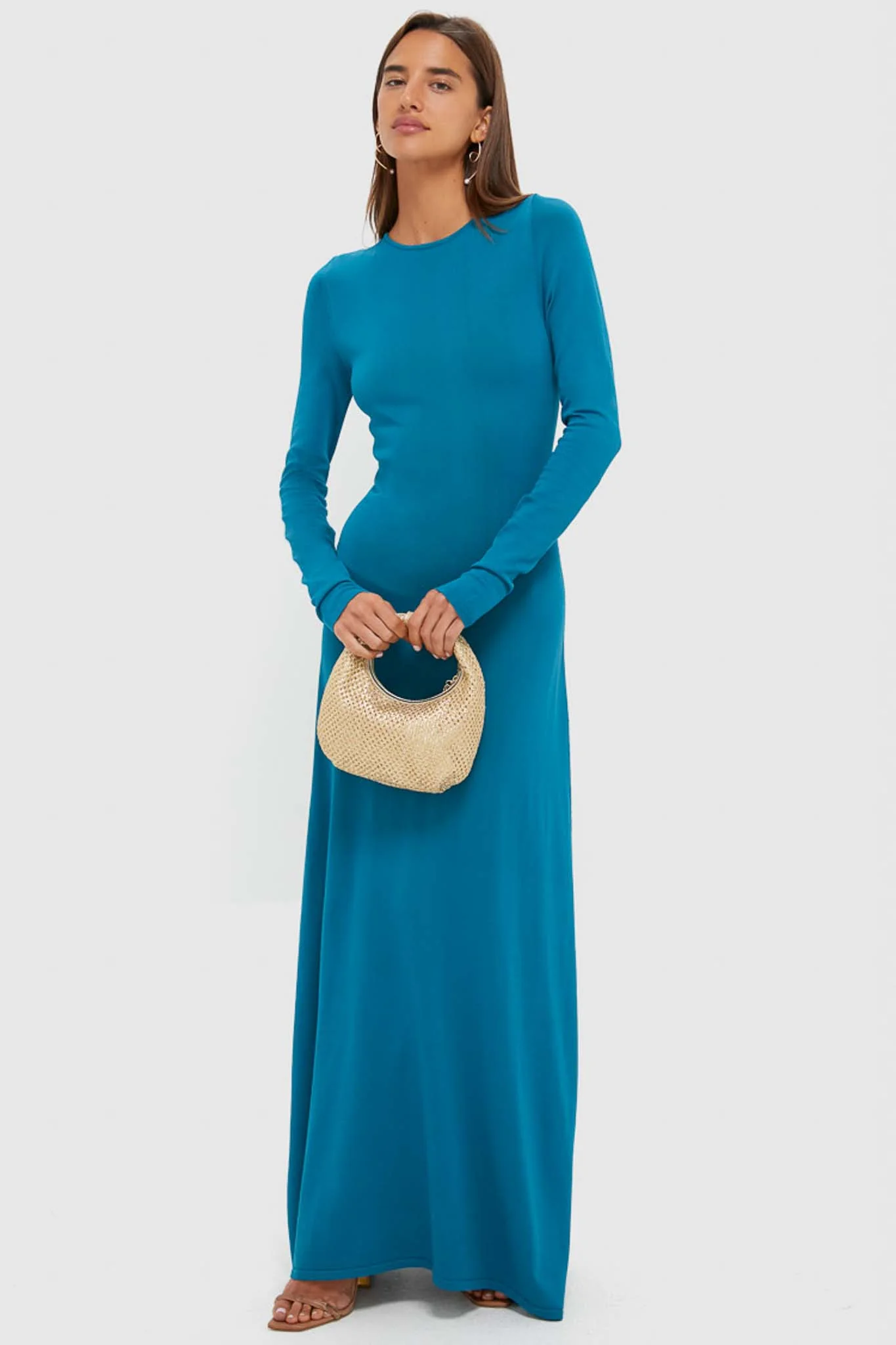 Nocturnal Blue Dora Long Sleeve Maxi Dress - Image 2